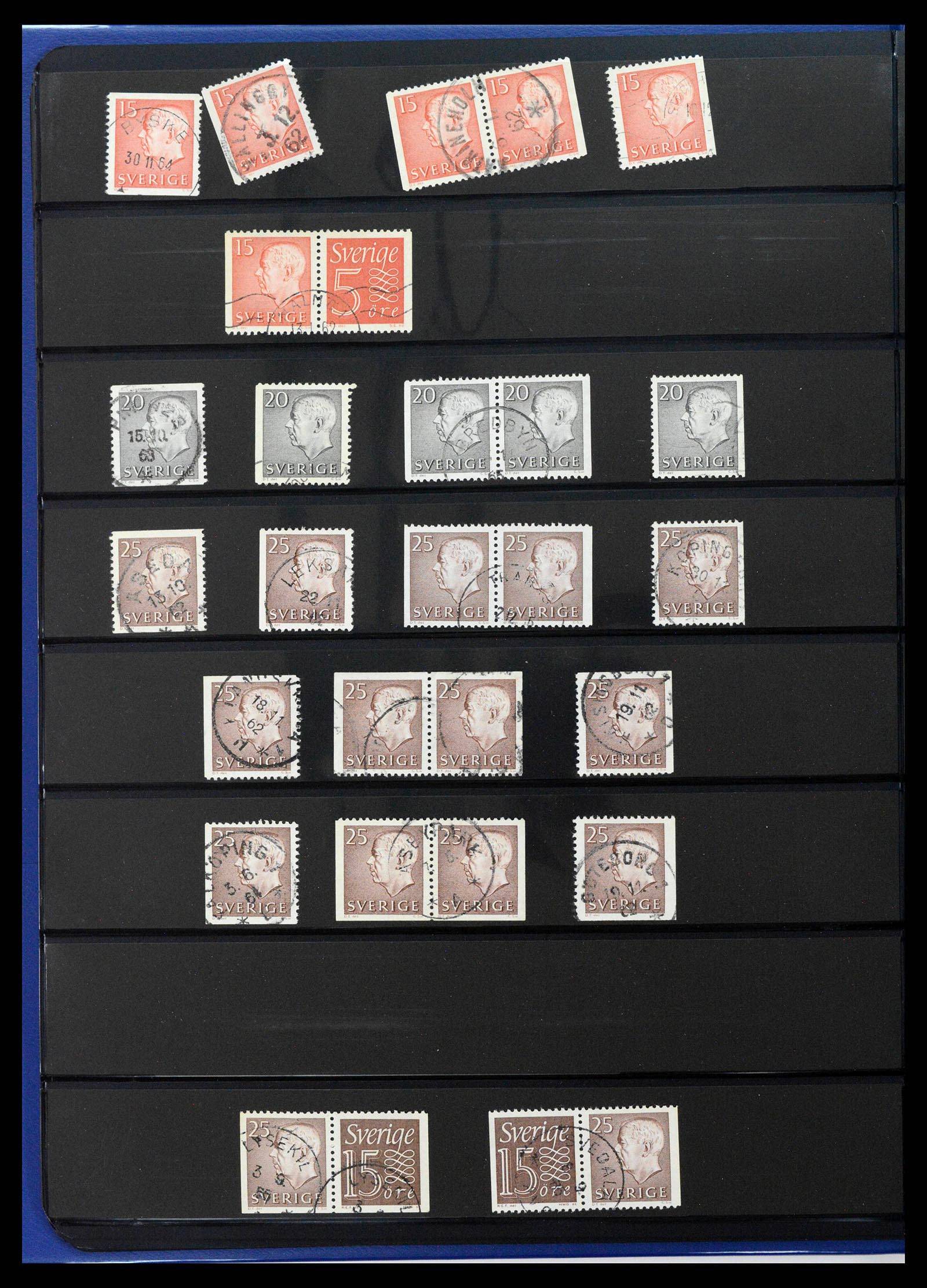 37756 0013 - Postzegelverzameling 37756 Zweden 1858-2002.