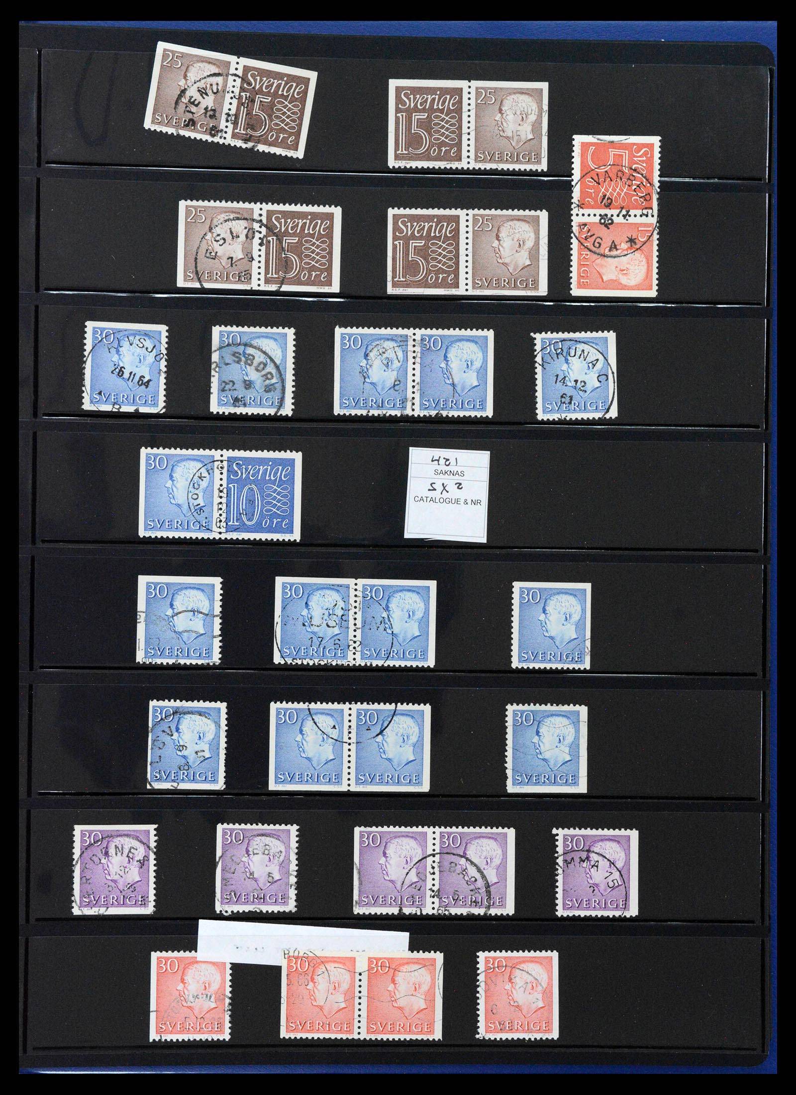 37756 0014 - Postzegelverzameling 37756 Zweden 1858-2002.