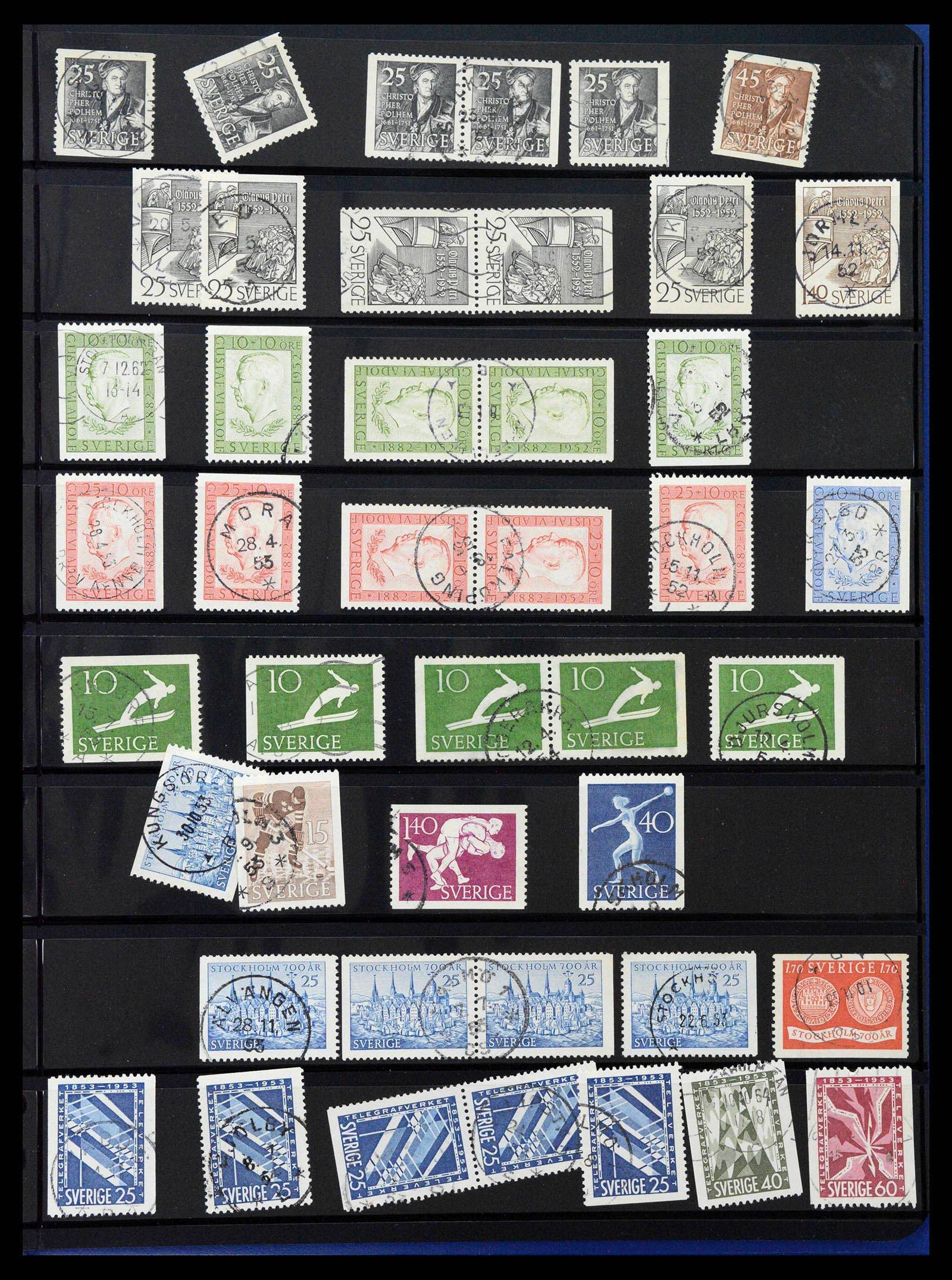 37756 0018 - Postzegelverzameling 37756 Zweden 1858-2002.