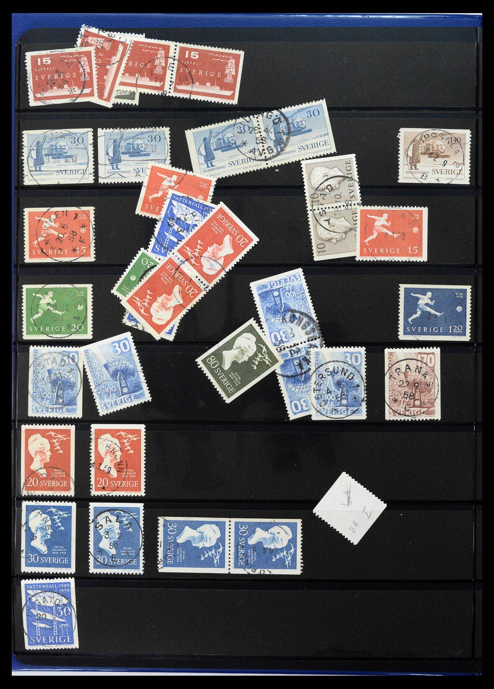 37756 0021 - Postzegelverzameling 37756 Zweden 1858-2002.