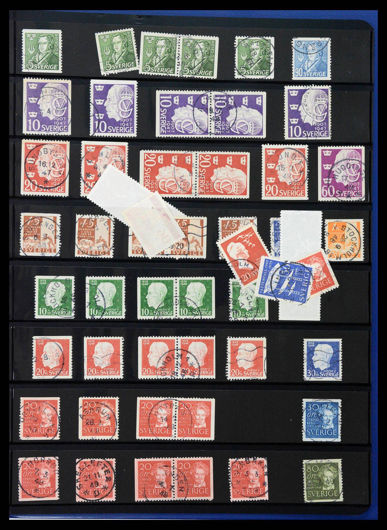 37756 0022 - Postzegelverzameling 37756 Zweden 1858-2002.