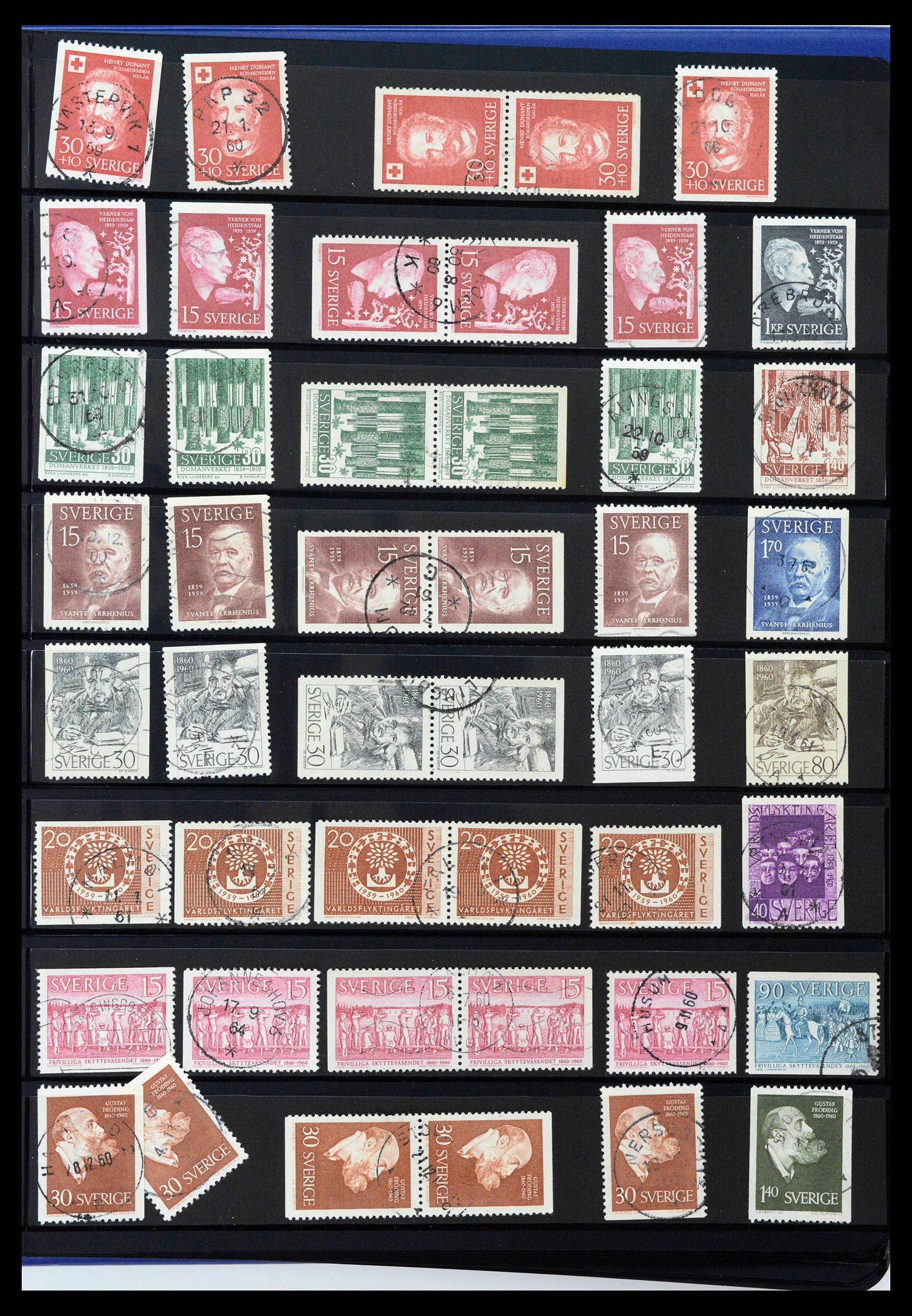 37756 0039 - Postzegelverzameling 37756 Zweden 1858-2002.