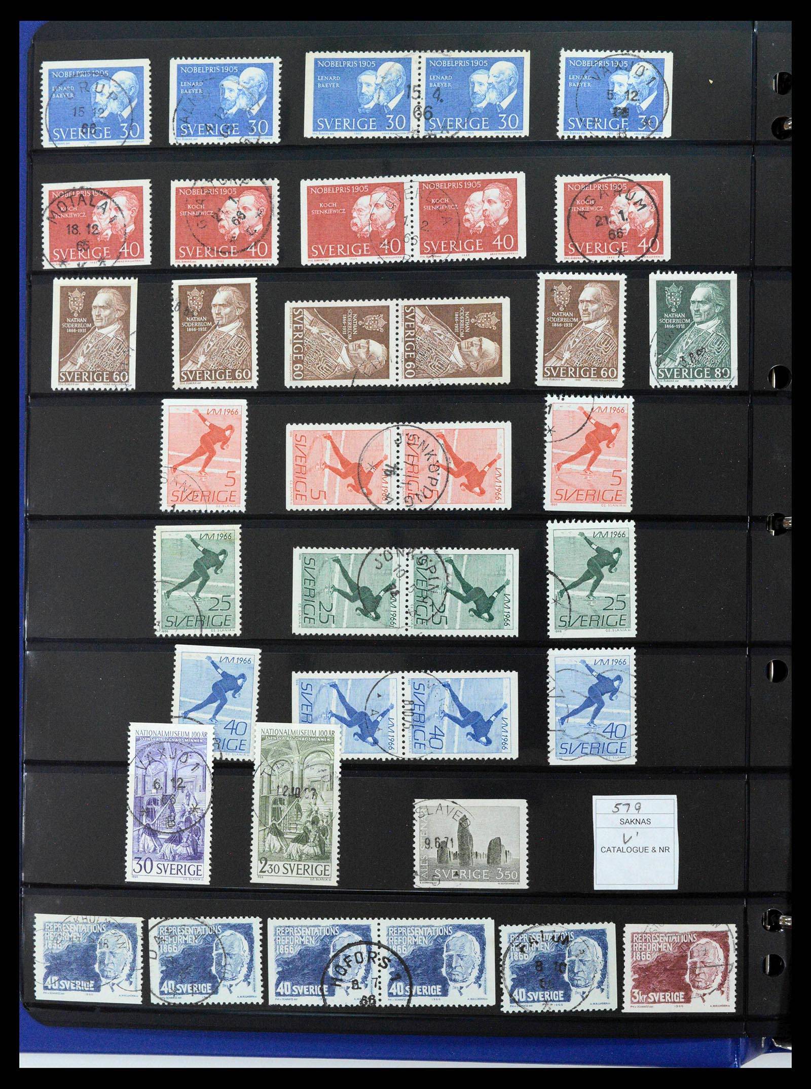37756 0044 - Postzegelverzameling 37756 Zweden 1858-2002.
