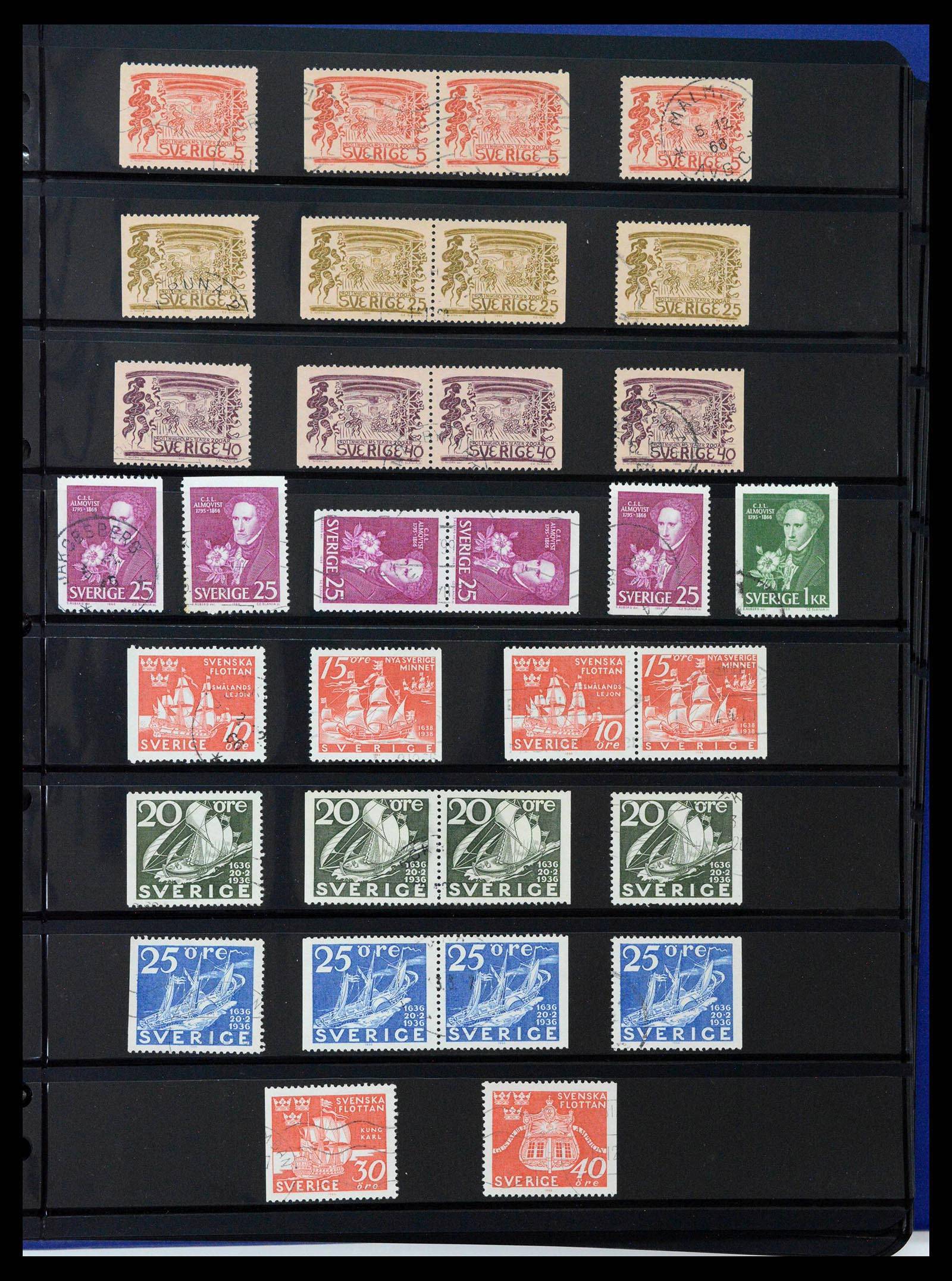 37756 0045 - Postzegelverzameling 37756 Zweden 1858-2002.