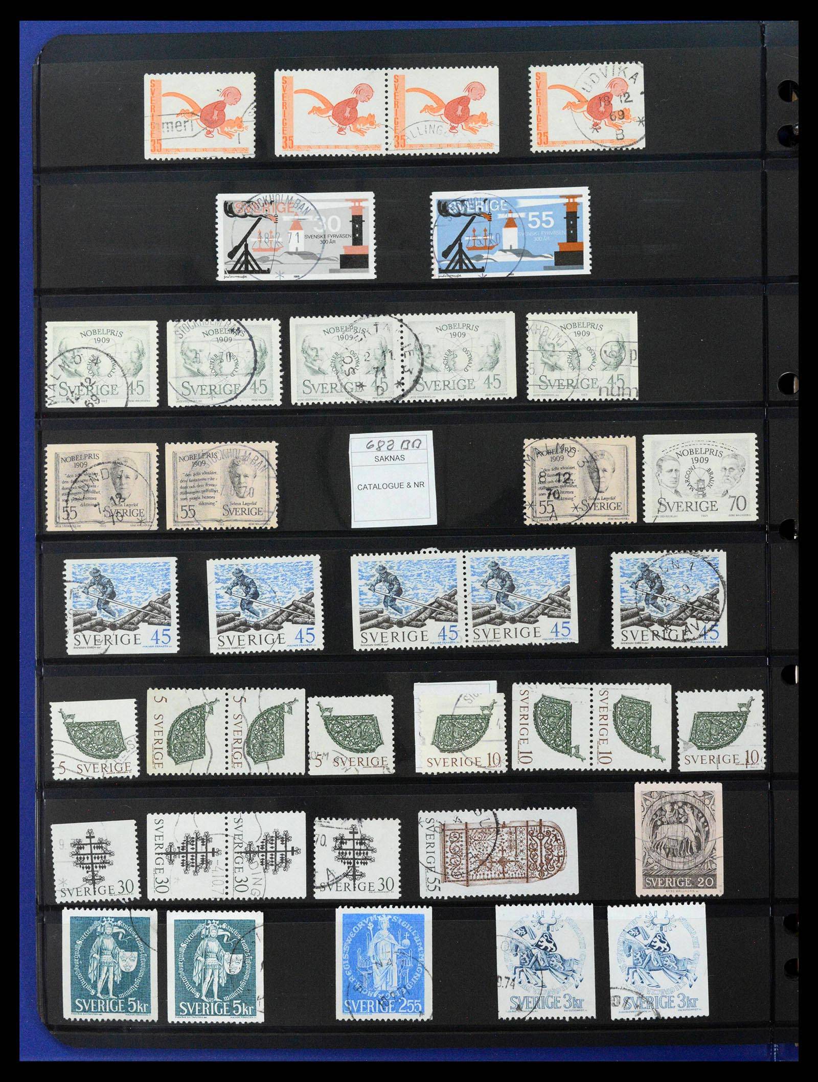 37756 0054 - Postzegelverzameling 37756 Zweden 1858-2002.