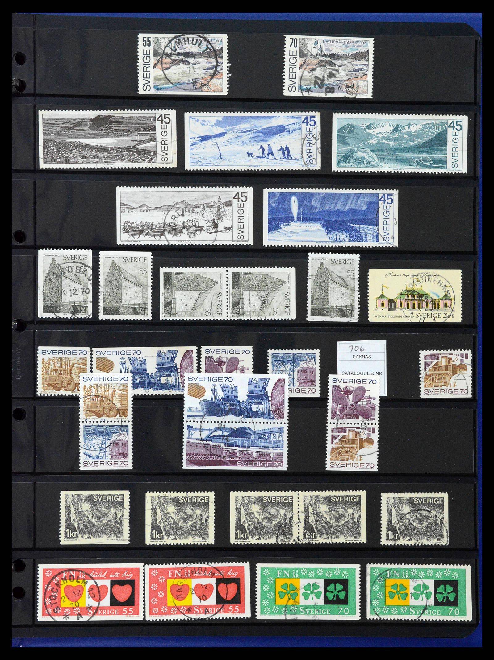 37756 0055 - Postzegelverzameling 37756 Zweden 1858-2002.