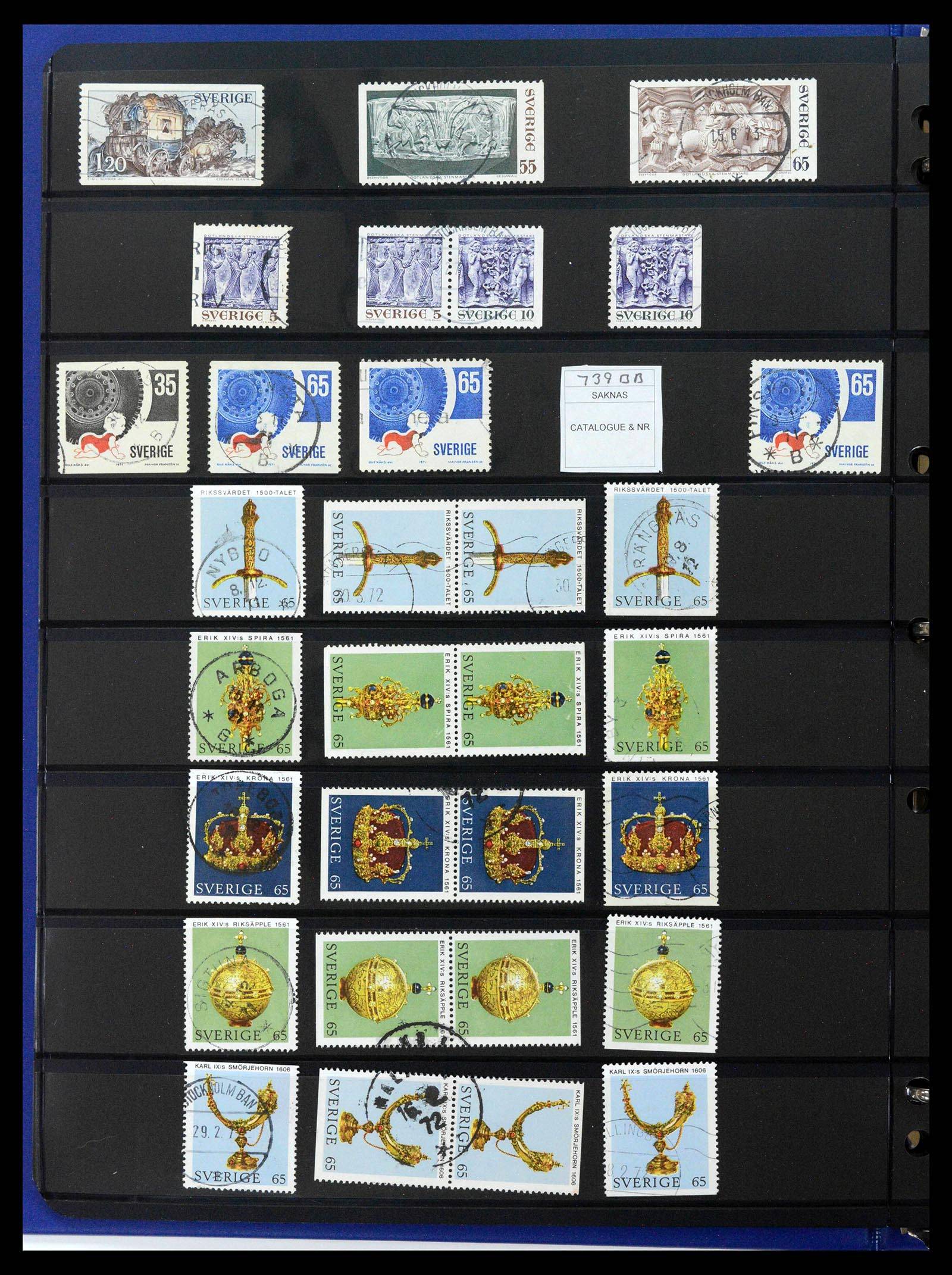 37756 0058 - Postzegelverzameling 37756 Zweden 1858-2002.