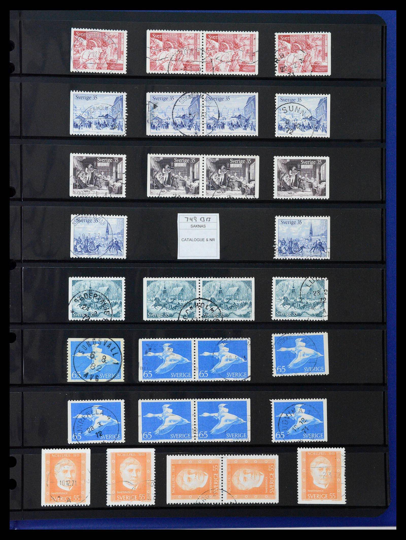 37756 0059 - Postzegelverzameling 37756 Zweden 1858-2002.