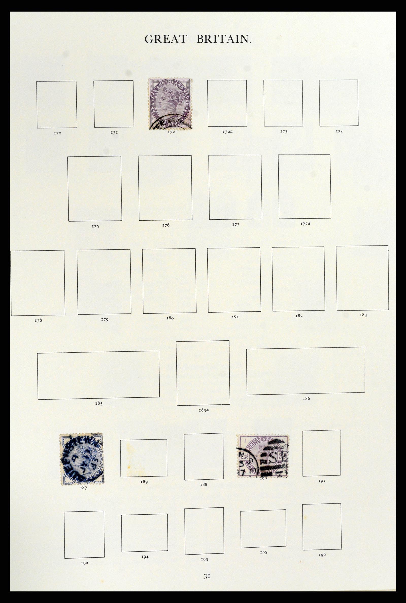 37759 013 - Postzegelverzameling 37759 Engeland en koloniën in Europa 1858-2005.