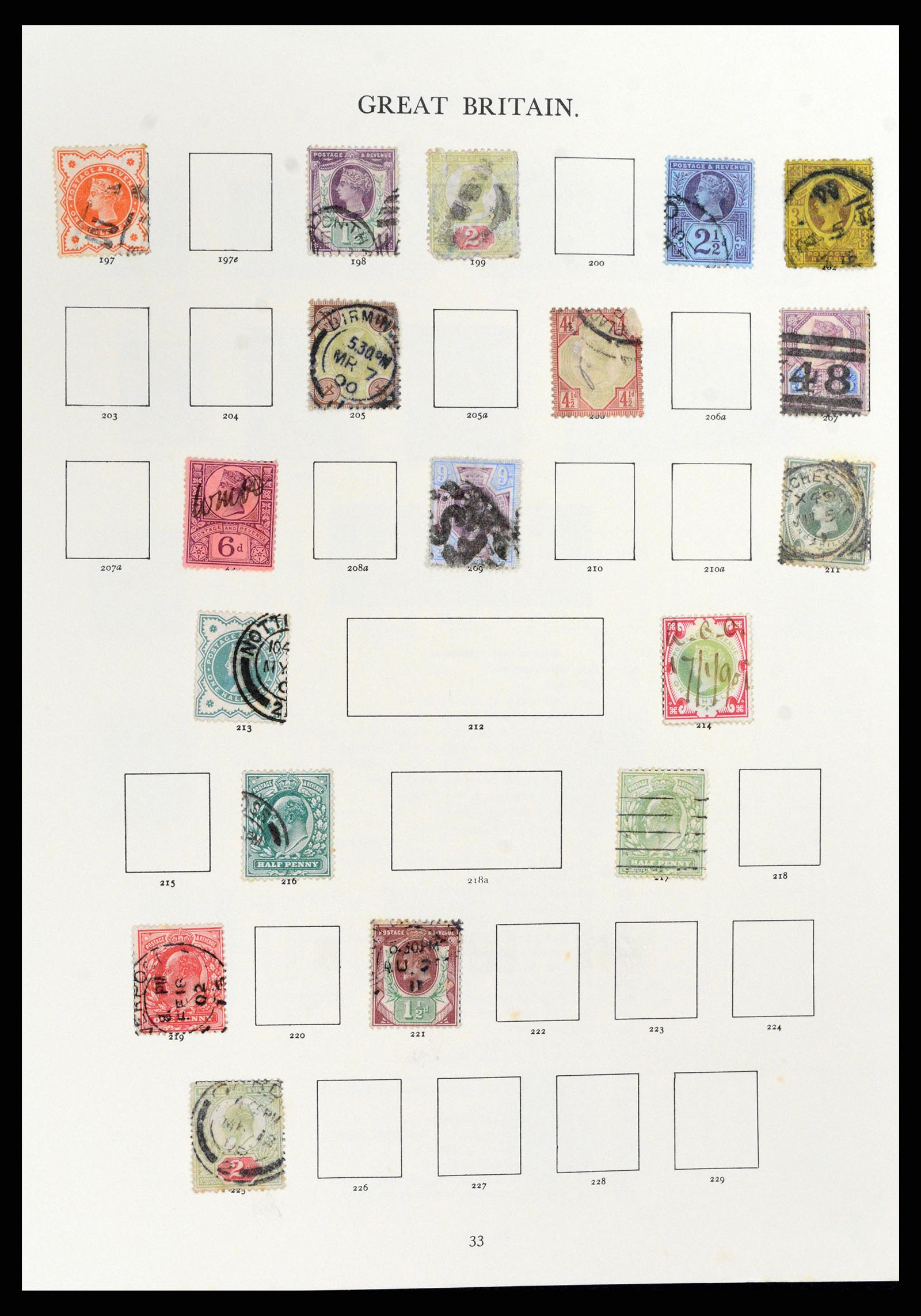 37759 014 - Postzegelverzameling 37759 Engeland en koloniën in Europa 1858-2005.