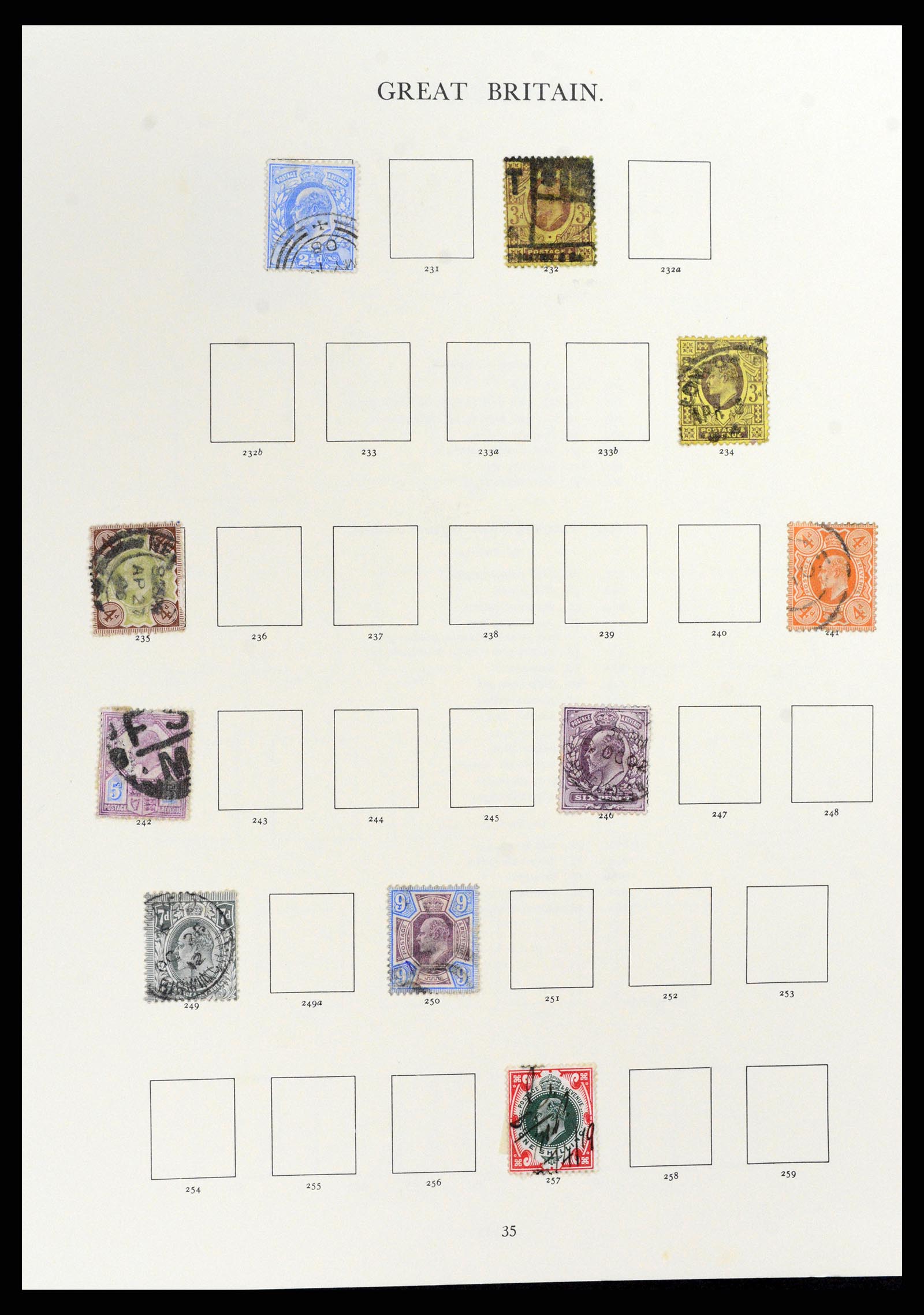 37759 015 - Postzegelverzameling 37759 Engeland en koloniën in Europa 1858-2005.