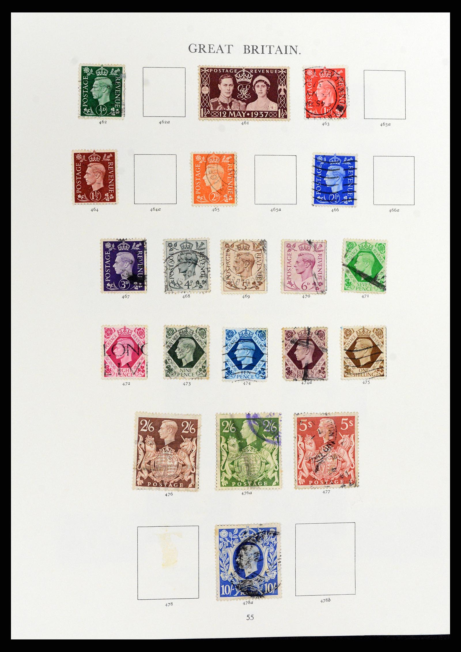 37759 024 - Postzegelverzameling 37759 Engeland en koloniën in Europa 1858-2005.