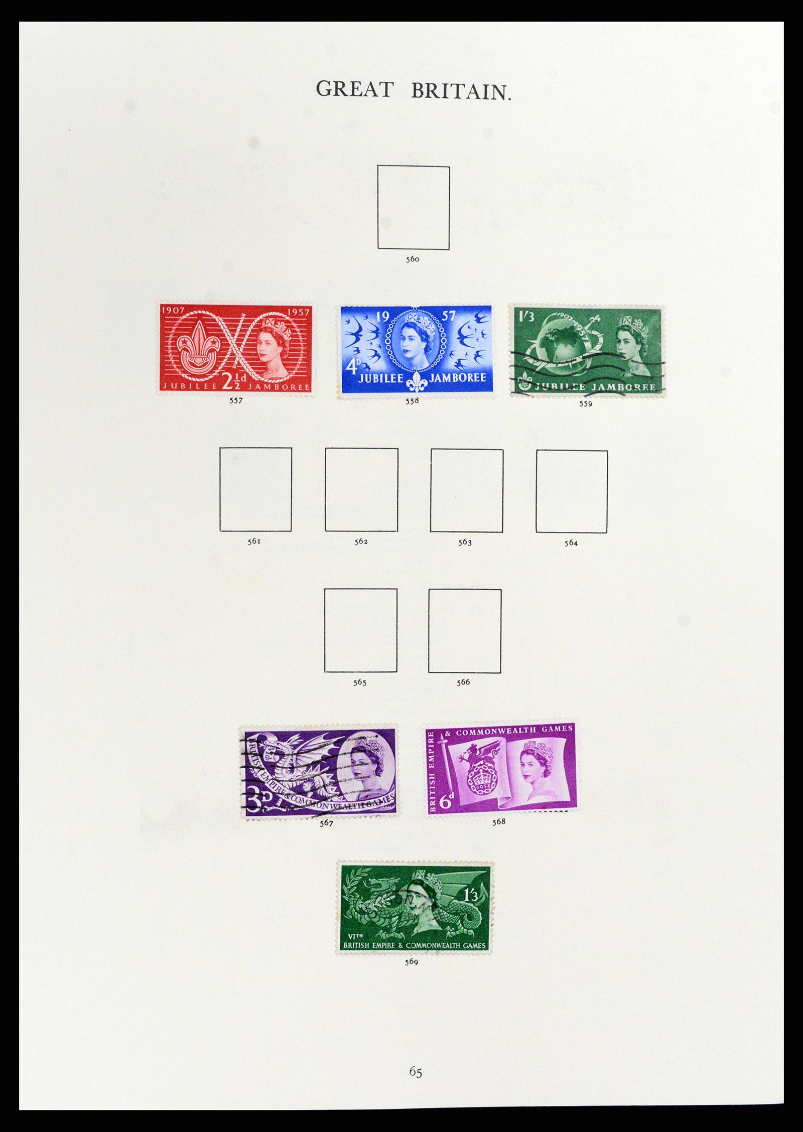 37759 029 - Postzegelverzameling 37759 Engeland en koloniën in Europa 1858-2005.