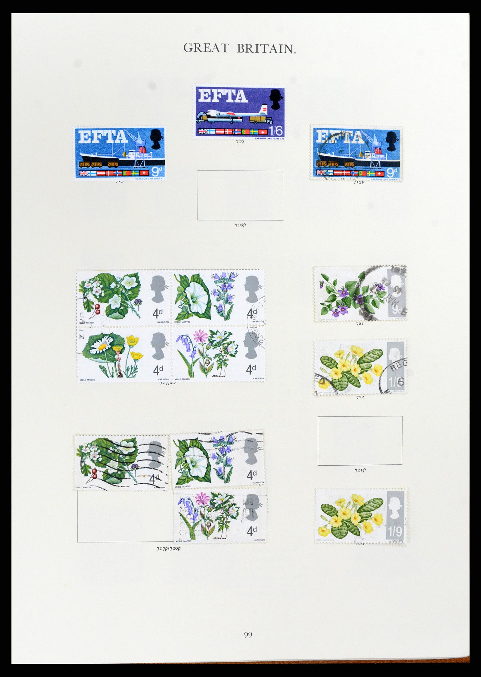 37759 045 - Postzegelverzameling 37759 Engeland en koloniën in Europa 1858-2005.