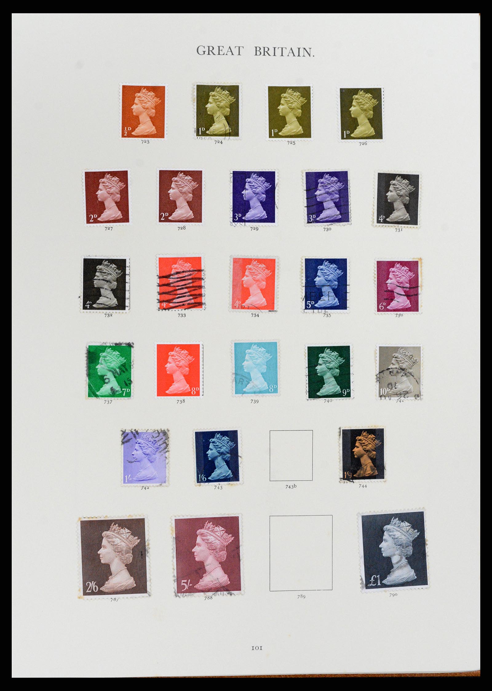 37759 046 - Postzegelverzameling 37759 Engeland en koloniën in Europa 1858-2005.