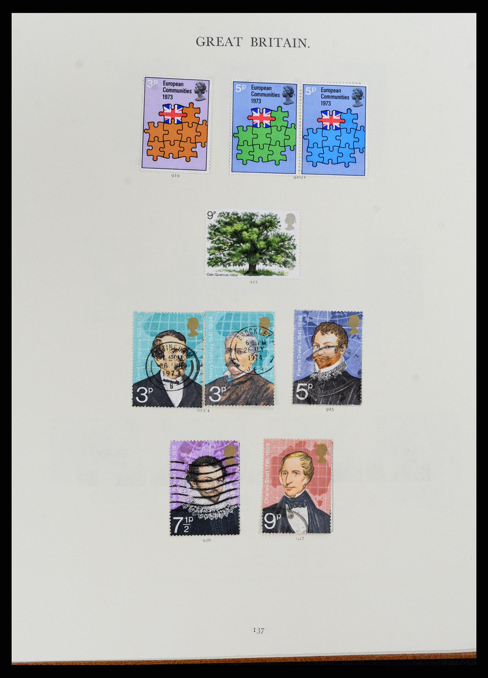 37759 060 - Postzegelverzameling 37759 Engeland en koloniën in Europa 1858-2005.