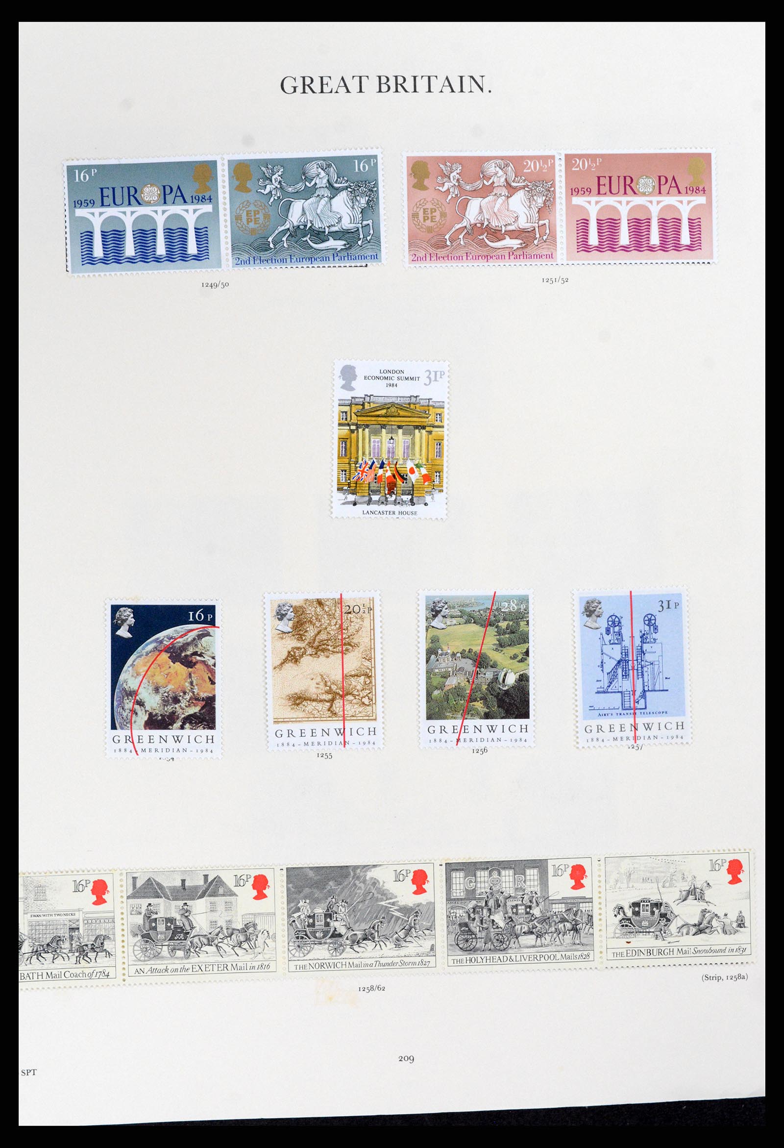 37759 096 - Stamp collection 37759 Great Britain and Colonies in Europe 1858-2005.