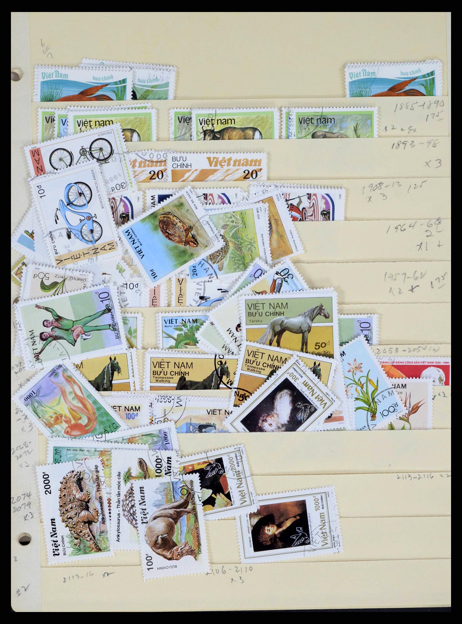 37760 0041 - Postzegelverzameling 37760 Azië 1887-2011