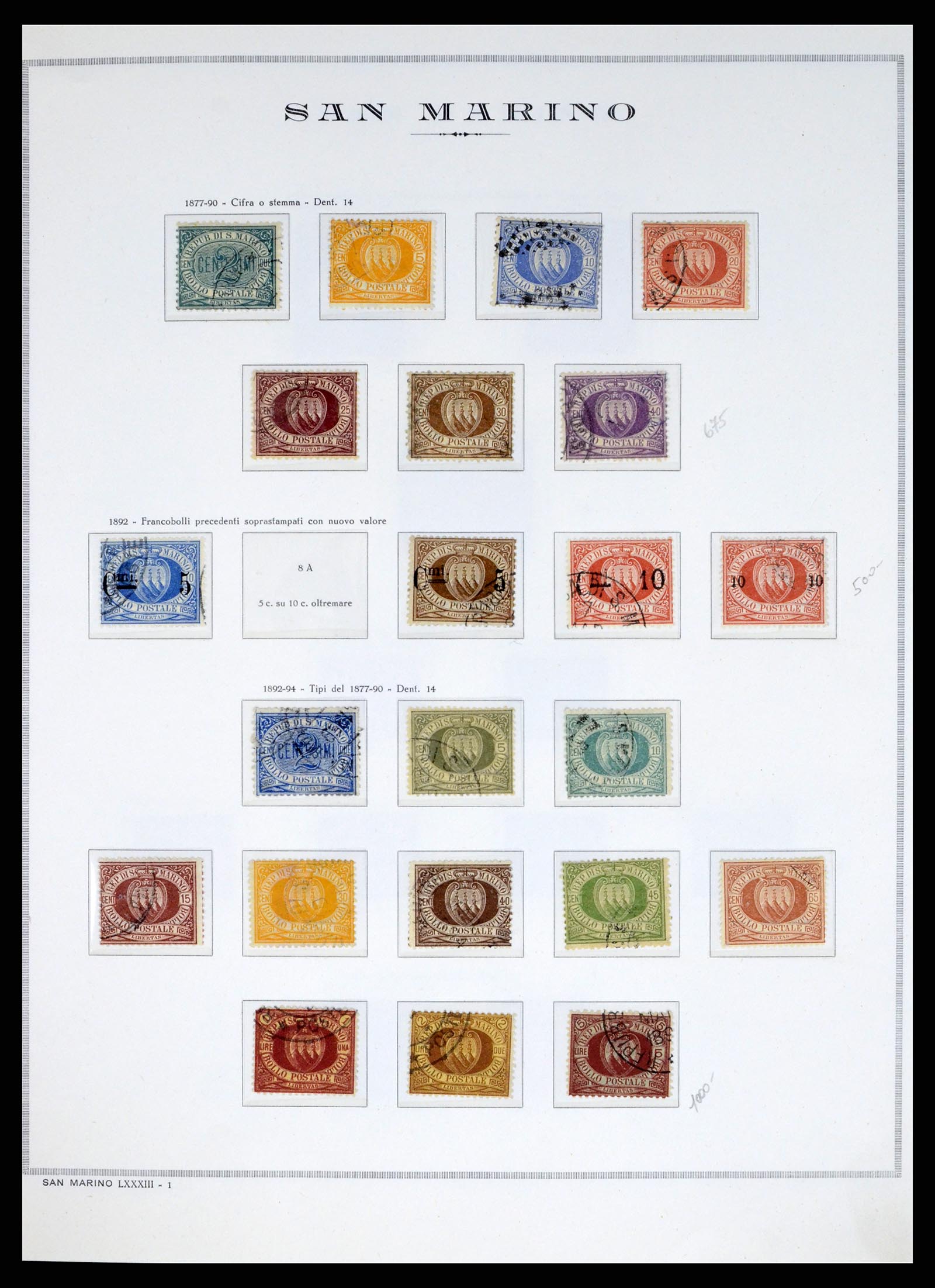 37764 002 - Postzegelverzameling 37764 San Marino 1877-1982.
