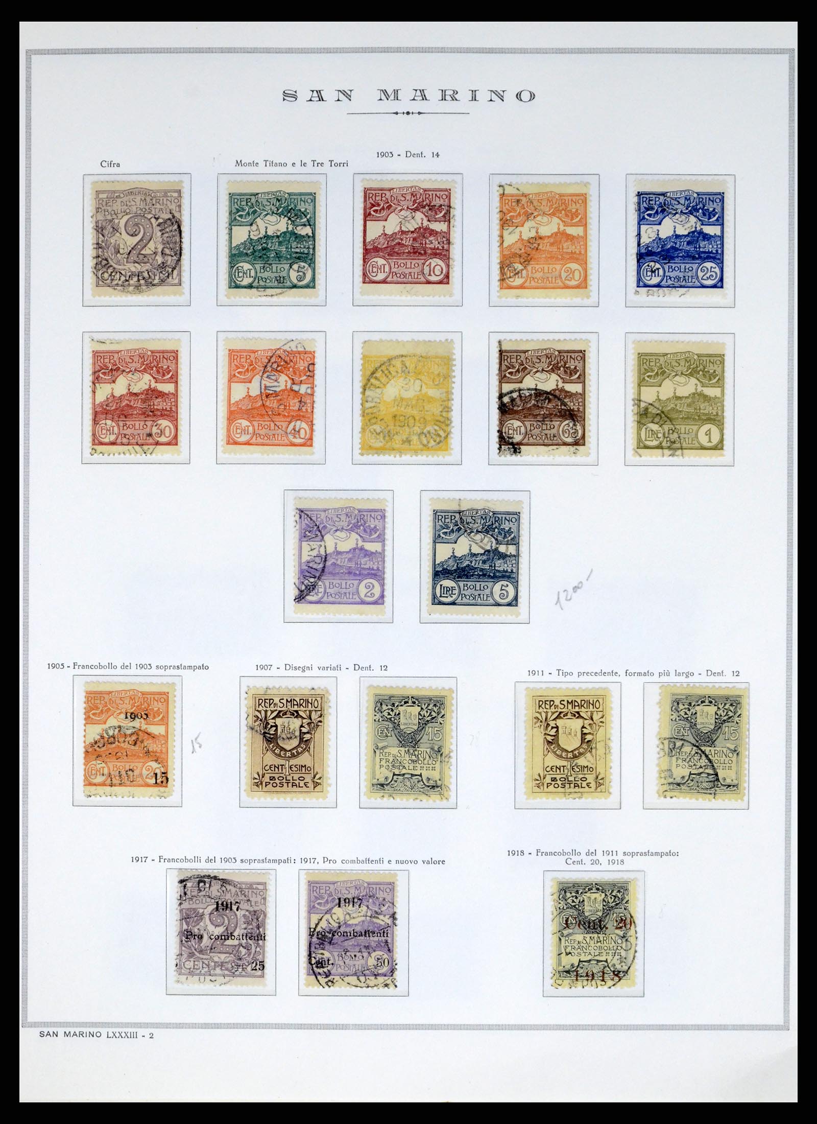 37764 004 - Postzegelverzameling 37764 San Marino 1877-1982.