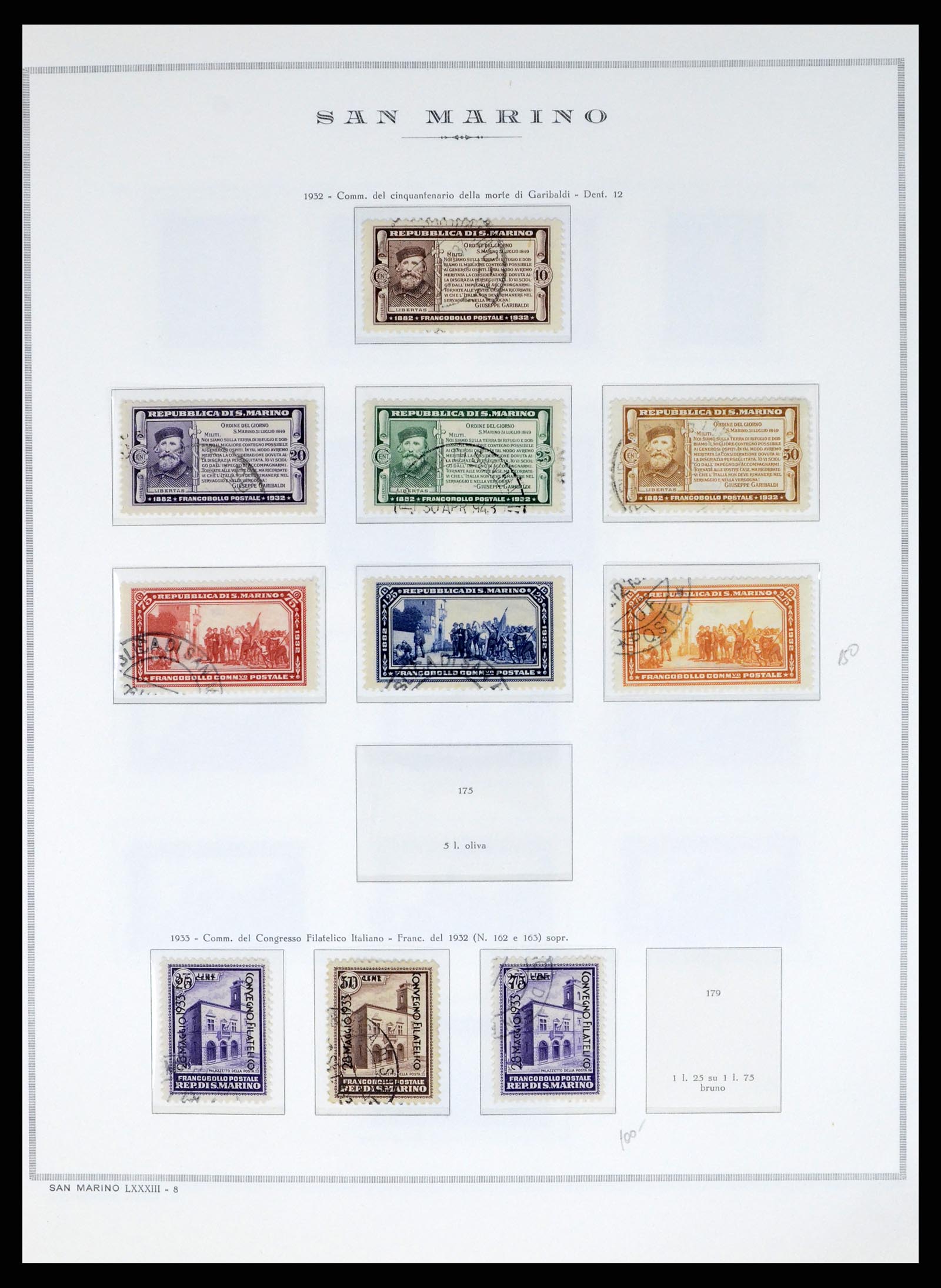 37764 012 - Postzegelverzameling 37764 San Marino 1877-1982.