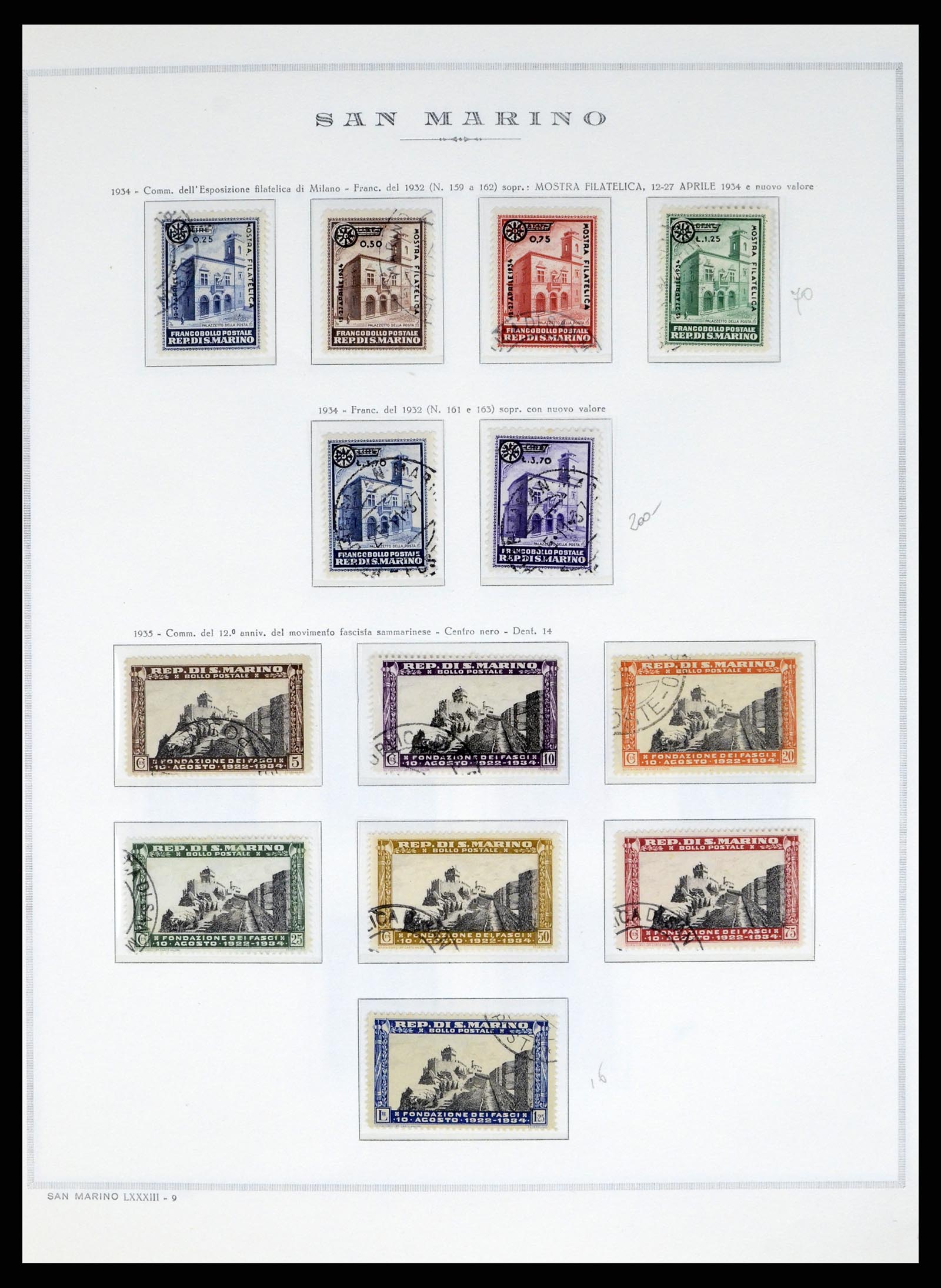 37764 013 - Postzegelverzameling 37764 San Marino 1877-1982.