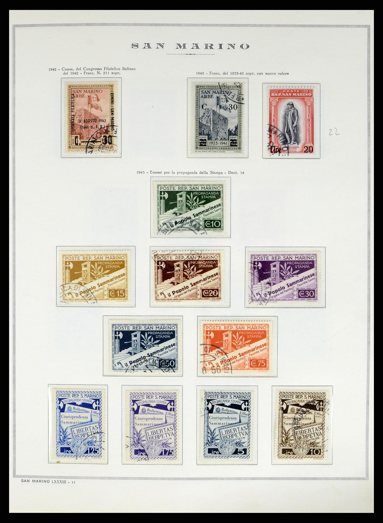 37764 017 - Postzegelverzameling 37764 San Marino 1877-1982.