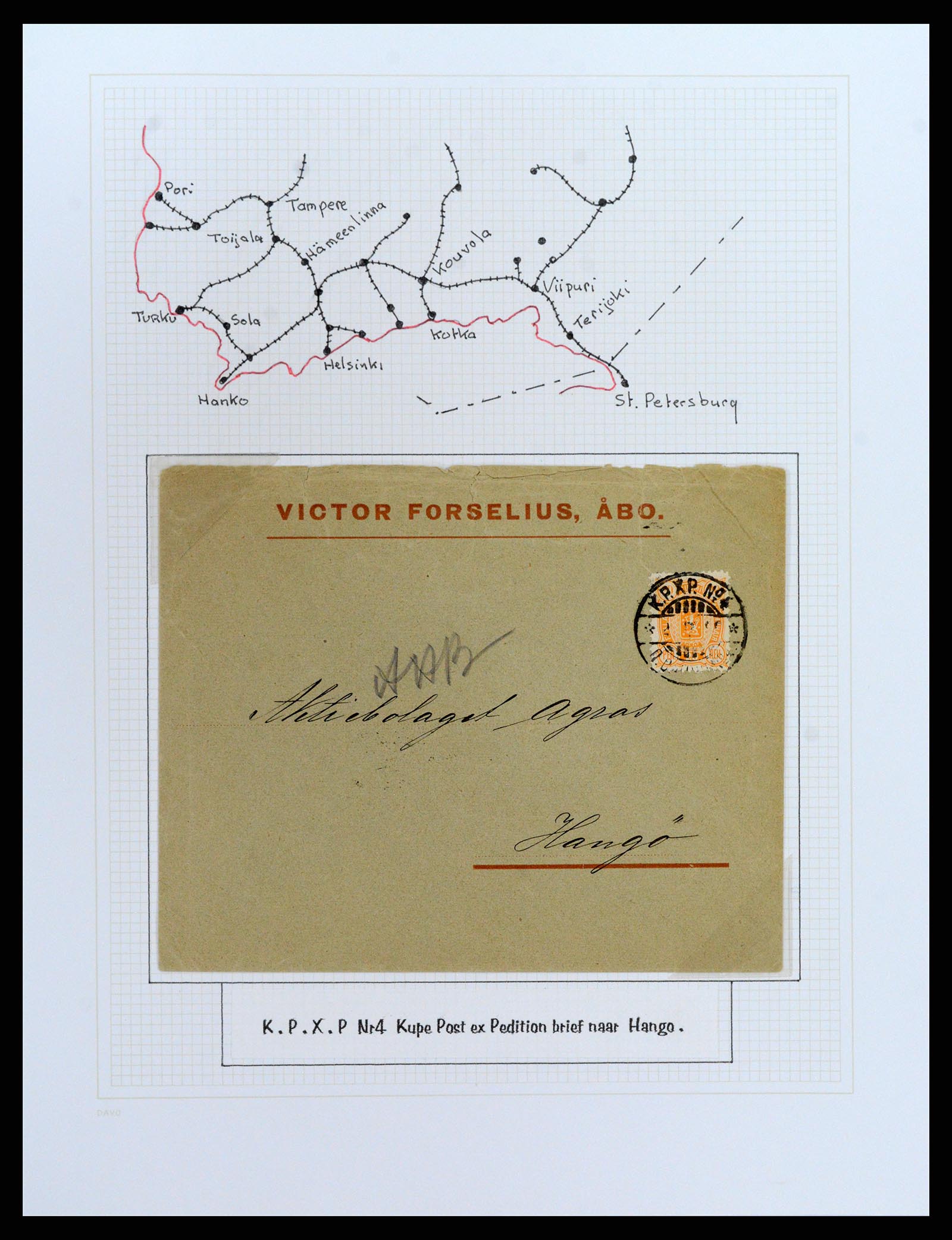 37766 026 - Stamp collection 37766 Finland railway cancellations 1870-1950.