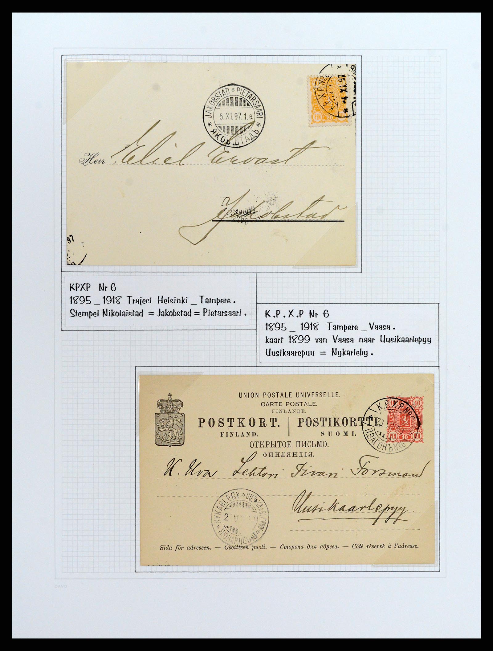 37766 038 - Stamp collection 37766 Finland railway cancellations 1870-1950.