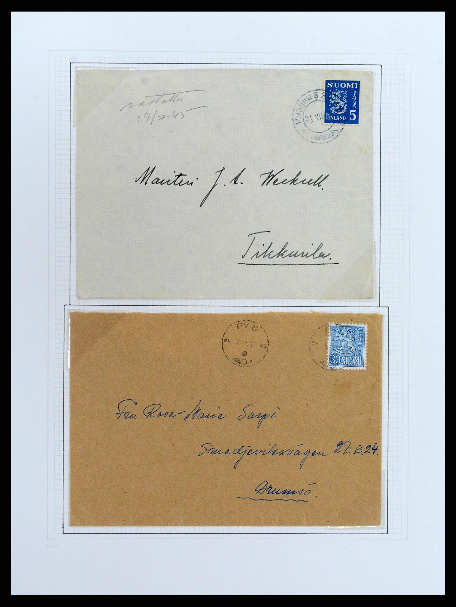 37766 043 - Stamp collection 37766 Finland railway cancellations 1870-1950.