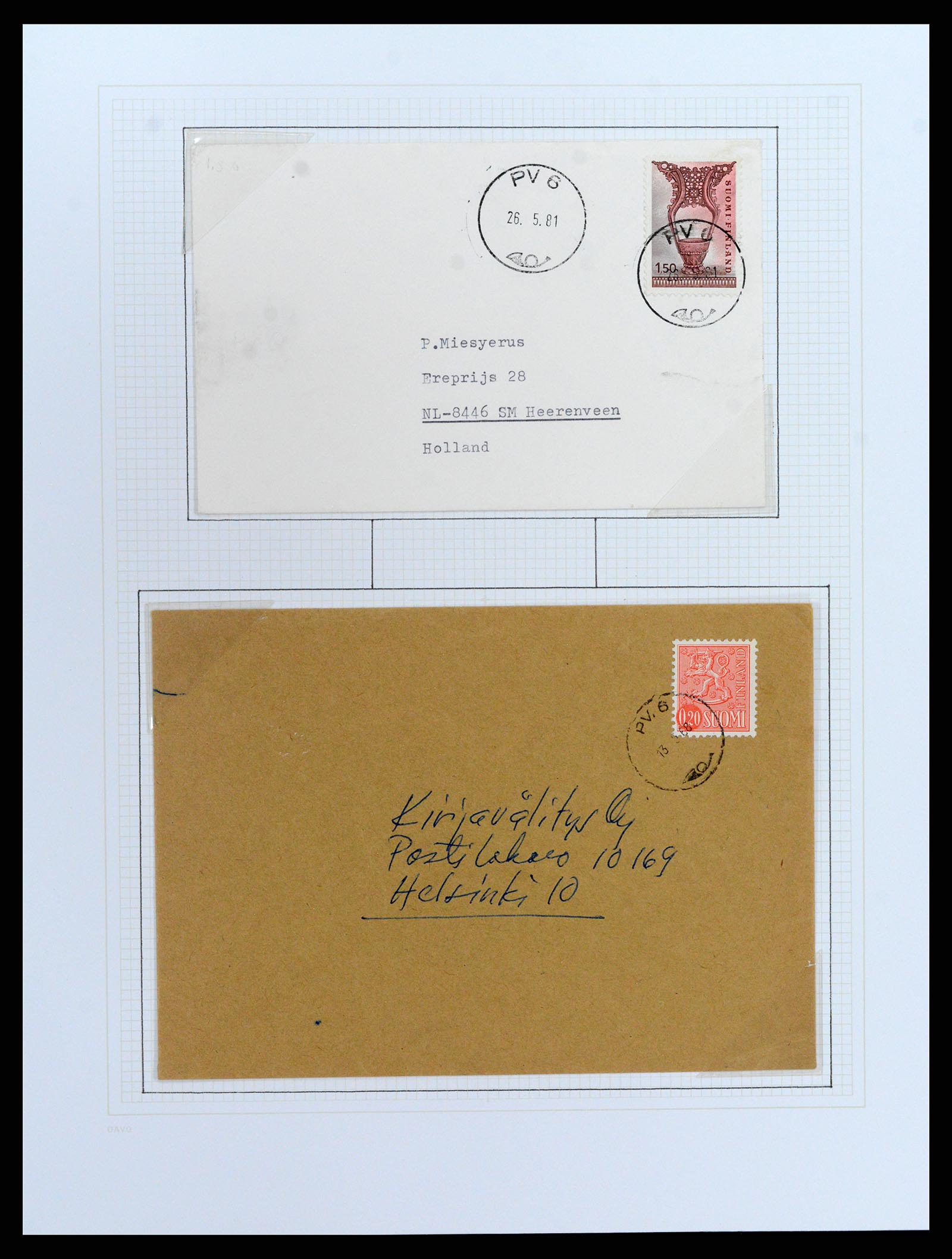 37766 044 - Stamp collection 37766 Finland railway cancellations 1870-1950.