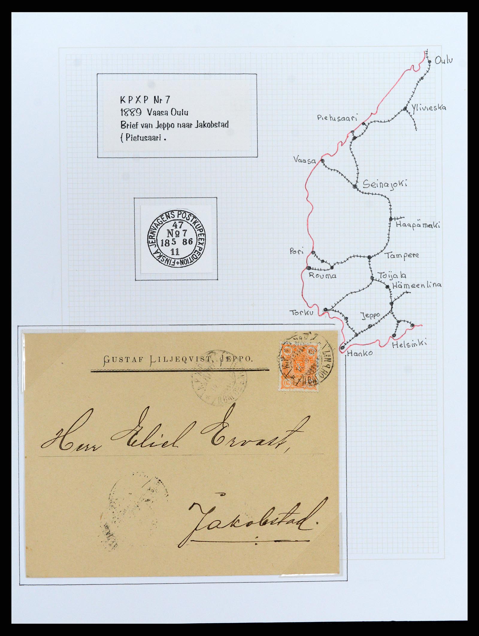 37766 048 - Stamp collection 37766 Finland railway cancellations 1870-1950.