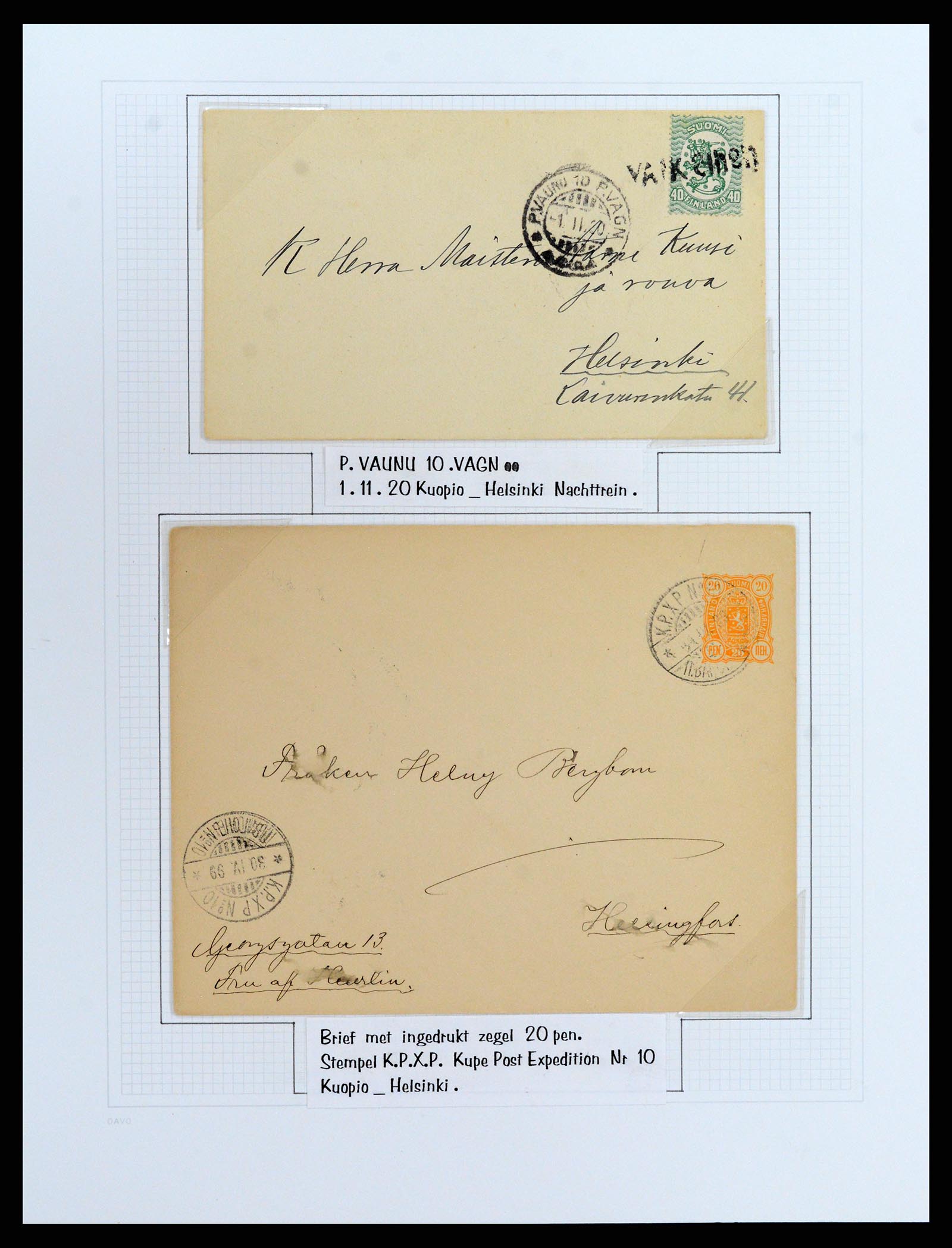 37766 057 - Stamp collection 37766 Finland railway cancellations 1870-1950.