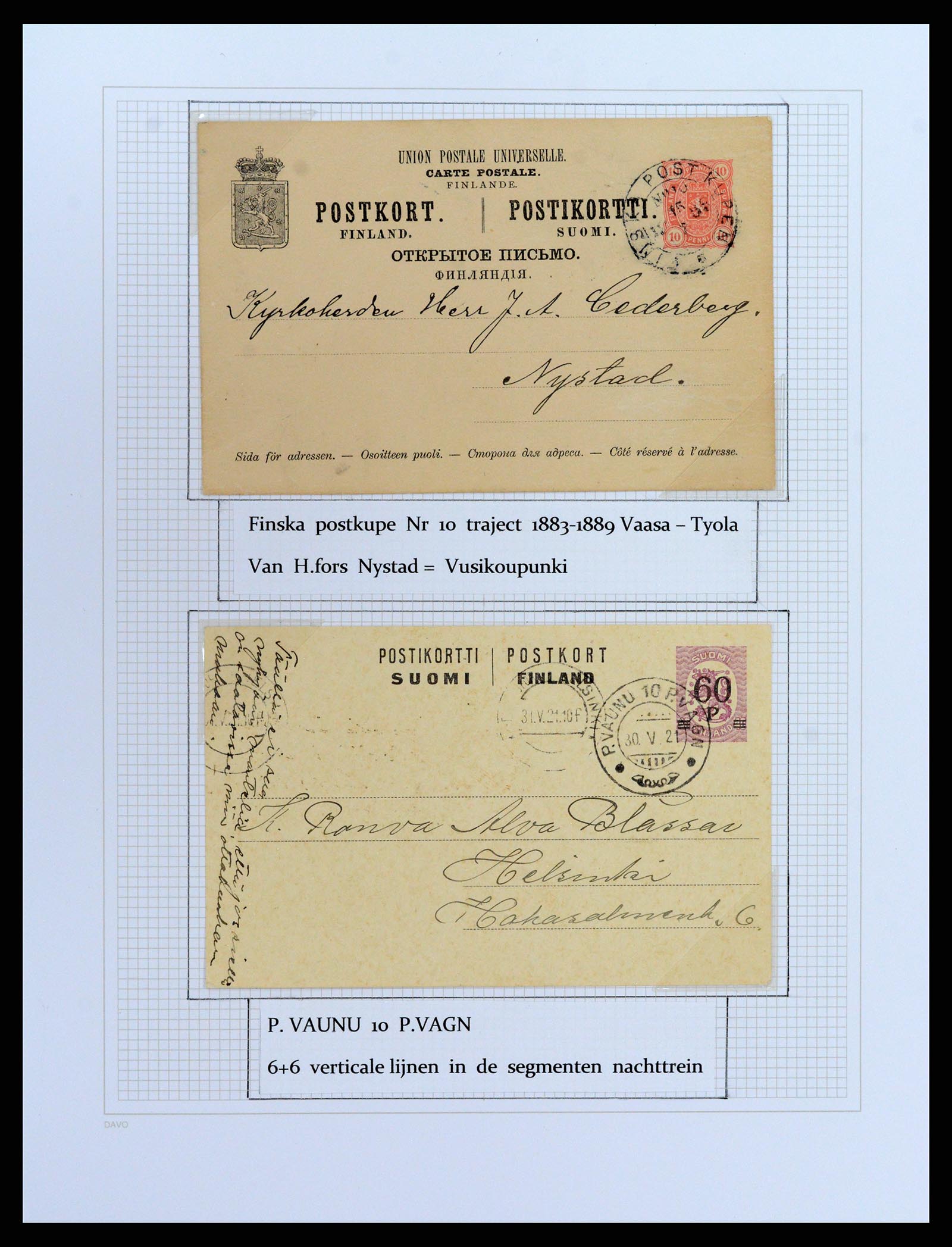 37766 059 - Stamp collection 37766 Finland railway cancellations 1870-1950.