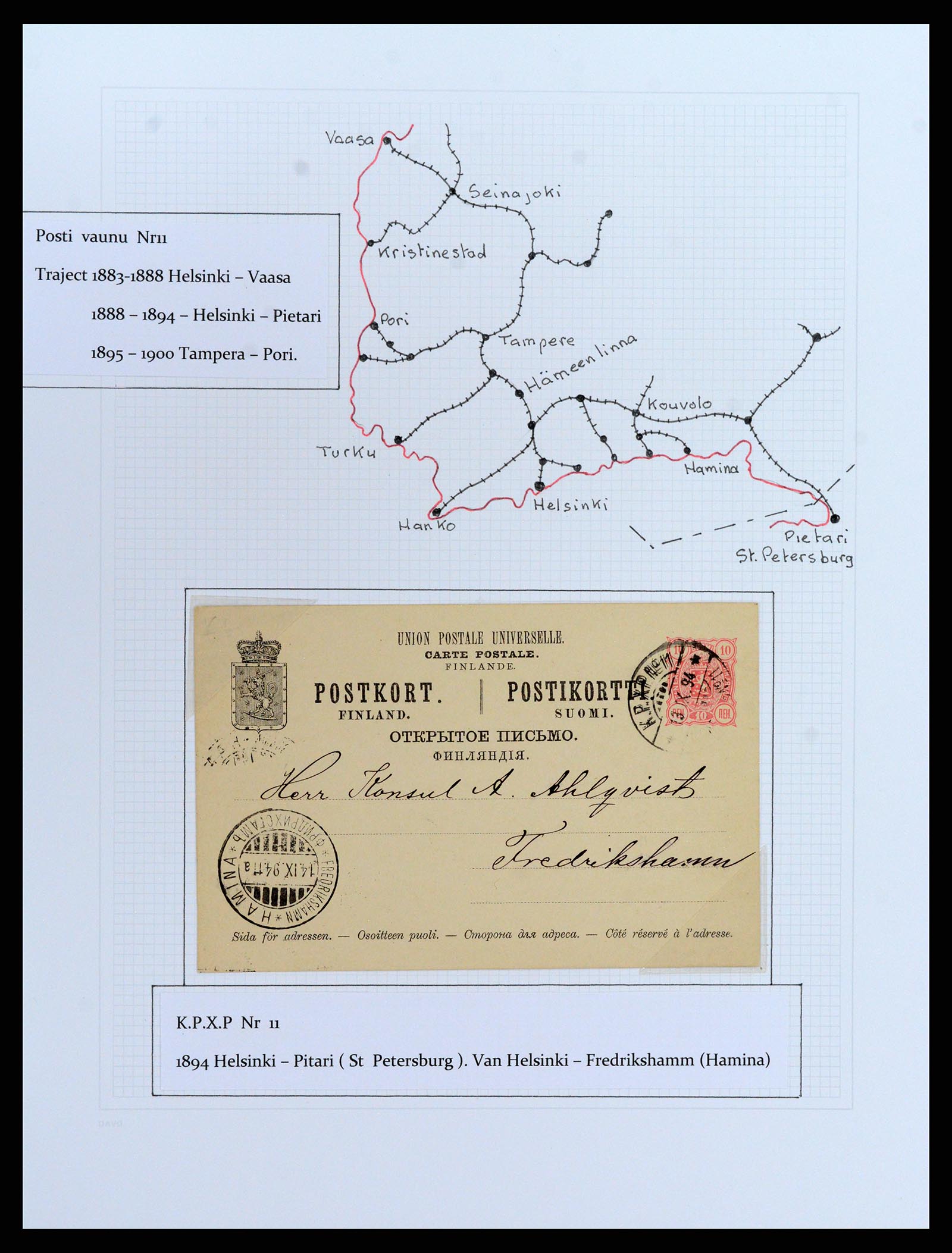 37766 061 - Stamp collection 37766 Finland railway cancellations 1870-1950.