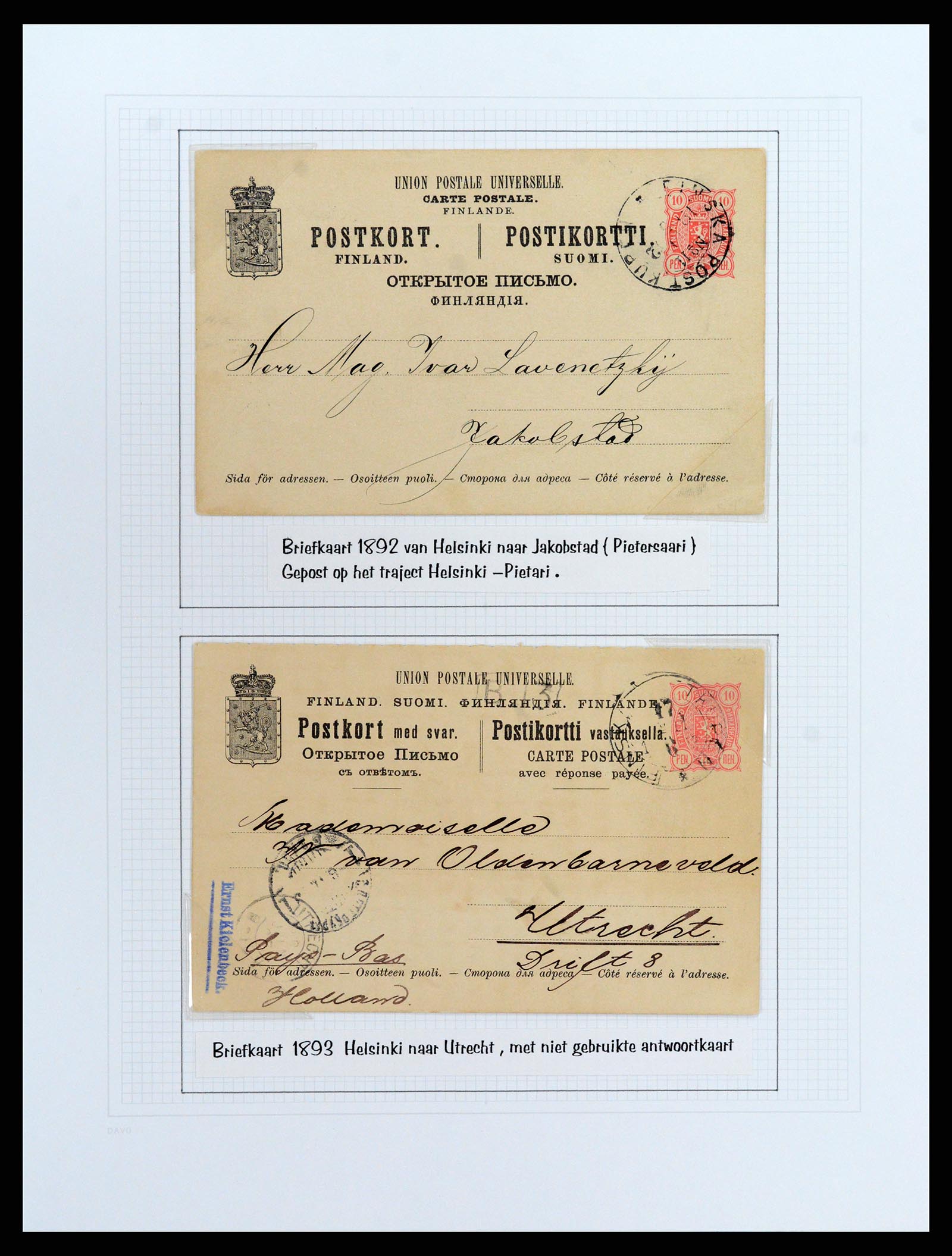 37766 062 - Stamp collection 37766 Finland railway cancellations 1870-1950.