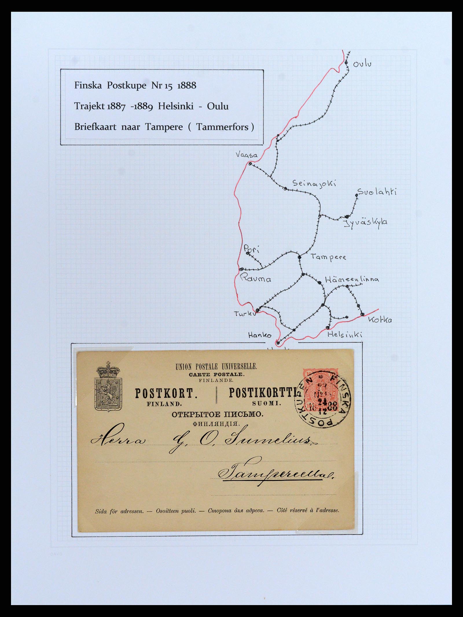 37766 073 - Stamp collection 37766 Finland railway cancellations 1870-1950.