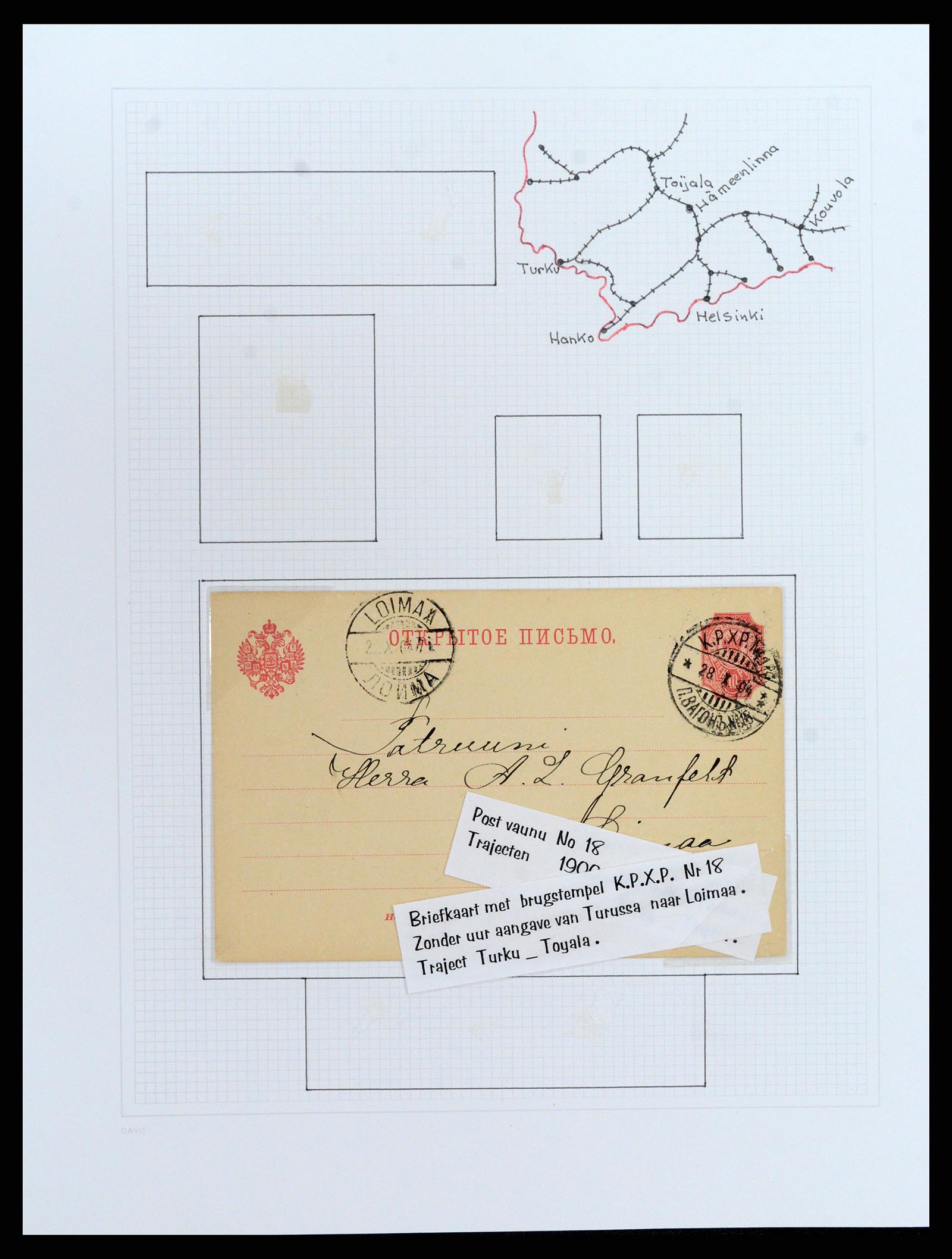 37766 078 - Stamp collection 37766 Finland railway cancellations 1870-1950.