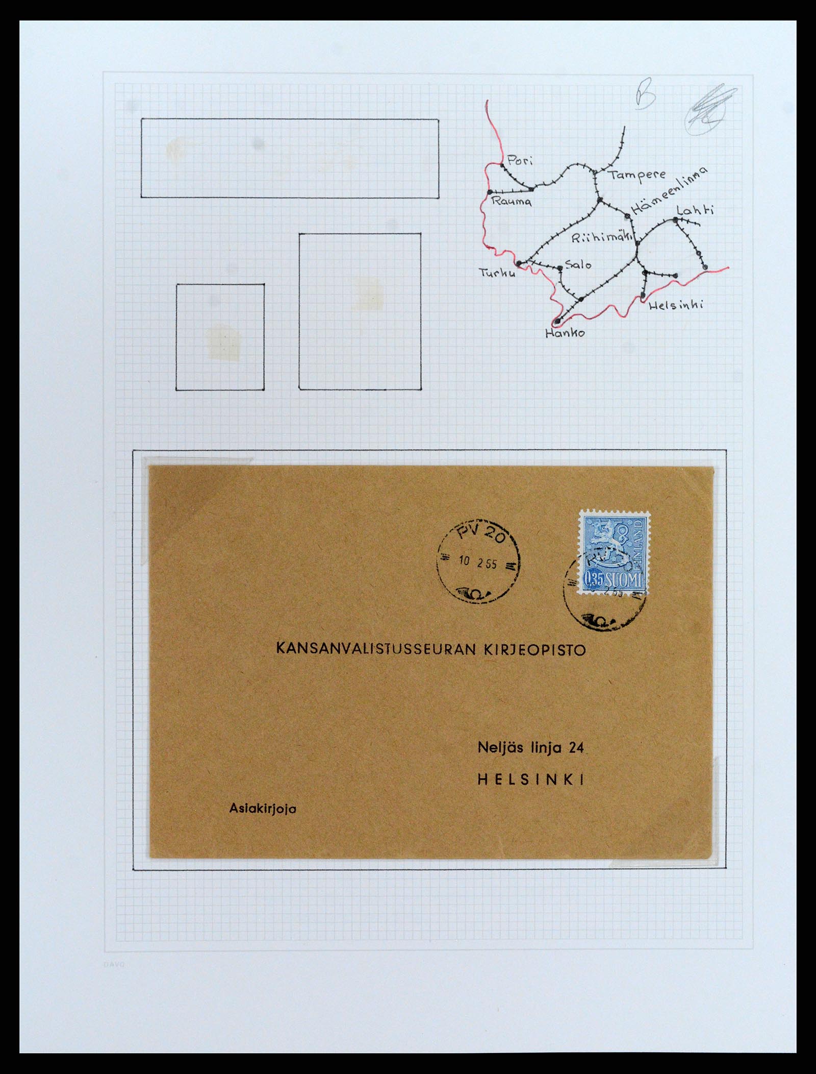 37766 079 - Stamp collection 37766 Finland railway cancellations 1870-1950.