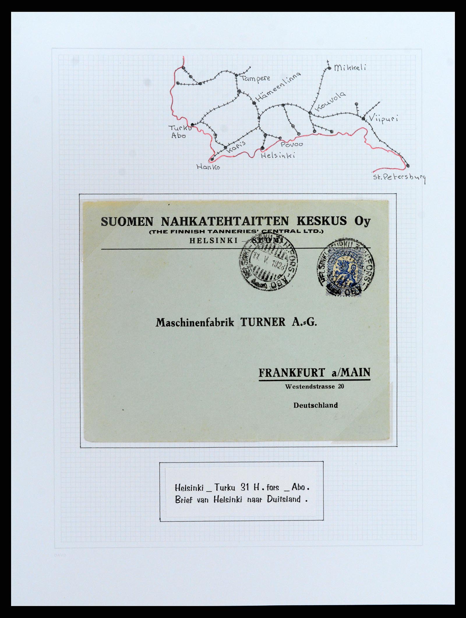 37766 087 - Stamp collection 37766 Finland railway cancellations 1870-1950.