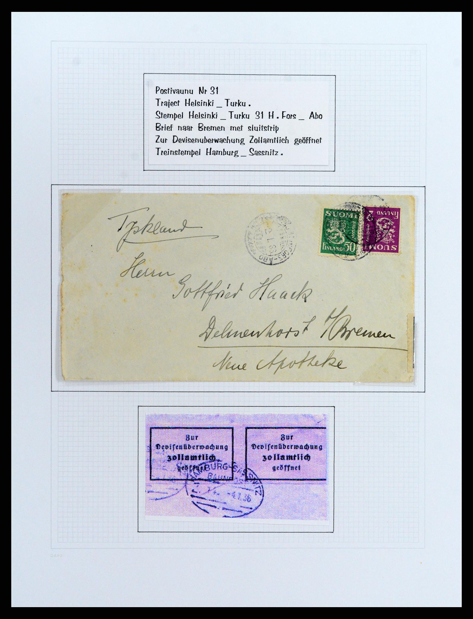 37766 088 - Stamp collection 37766 Finland railway cancellations 1870-1950.