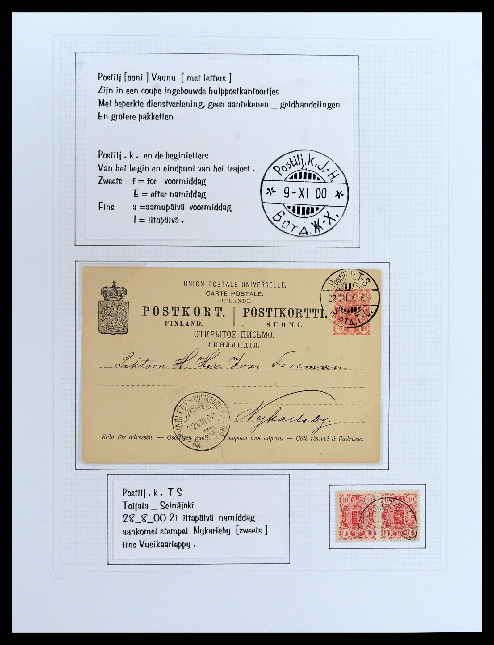 37766 093 - Stamp collection 37766 Finland railway cancellations 1870-1950.