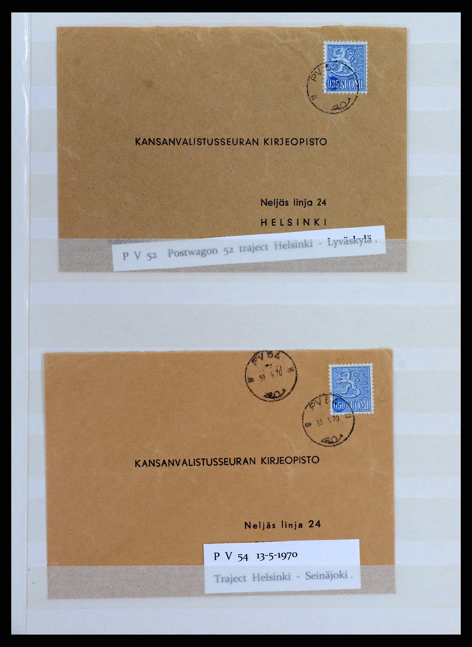 37766 148 - Stamp collection 37766 Finland railway cancellations 1870-1950.