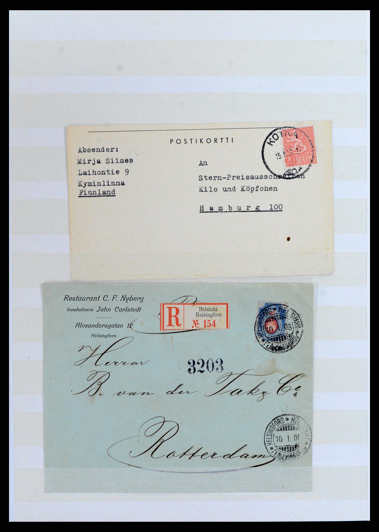 37766 153 - Stamp collection 37766 Finland railway cancellations 1870-1950.