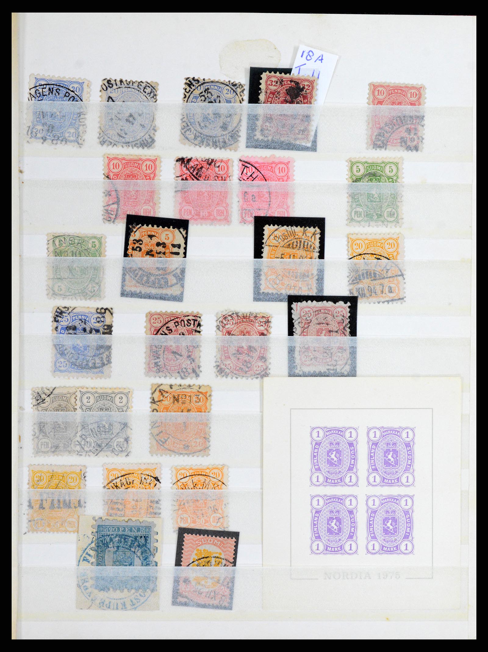 37766 155 - Stamp collection 37766 Finland railway cancellations 1870-1950.