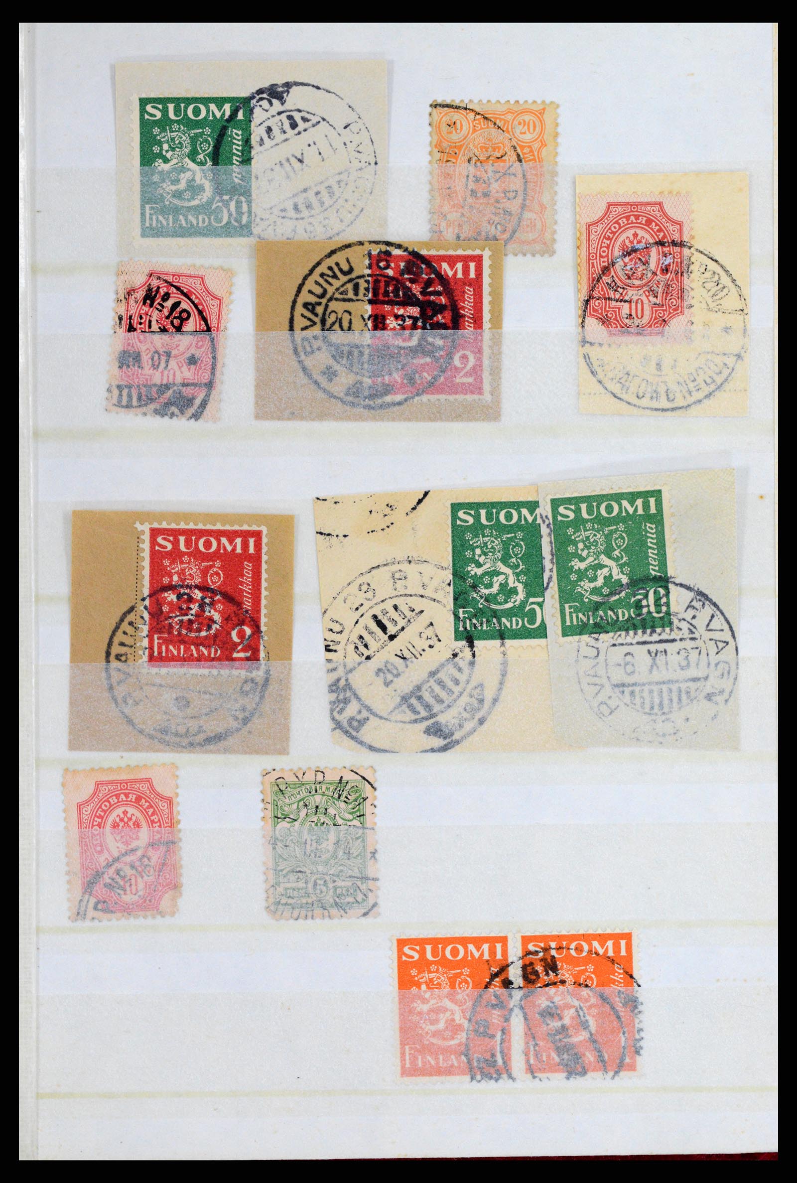 37766 170 - Stamp collection 37766 Finland railway cancellations 1870-1950.