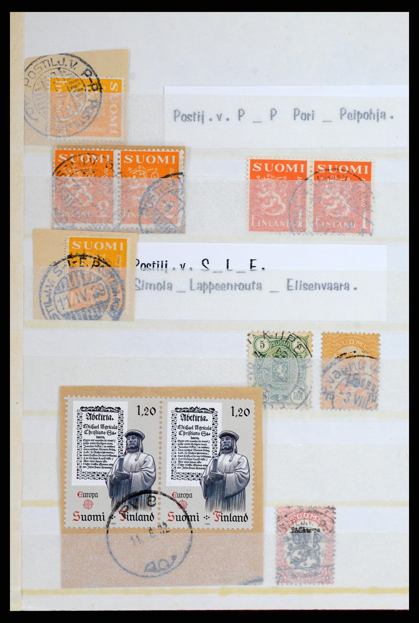 37766 171 - Stamp collection 37766 Finland railway cancellations 1870-1950.