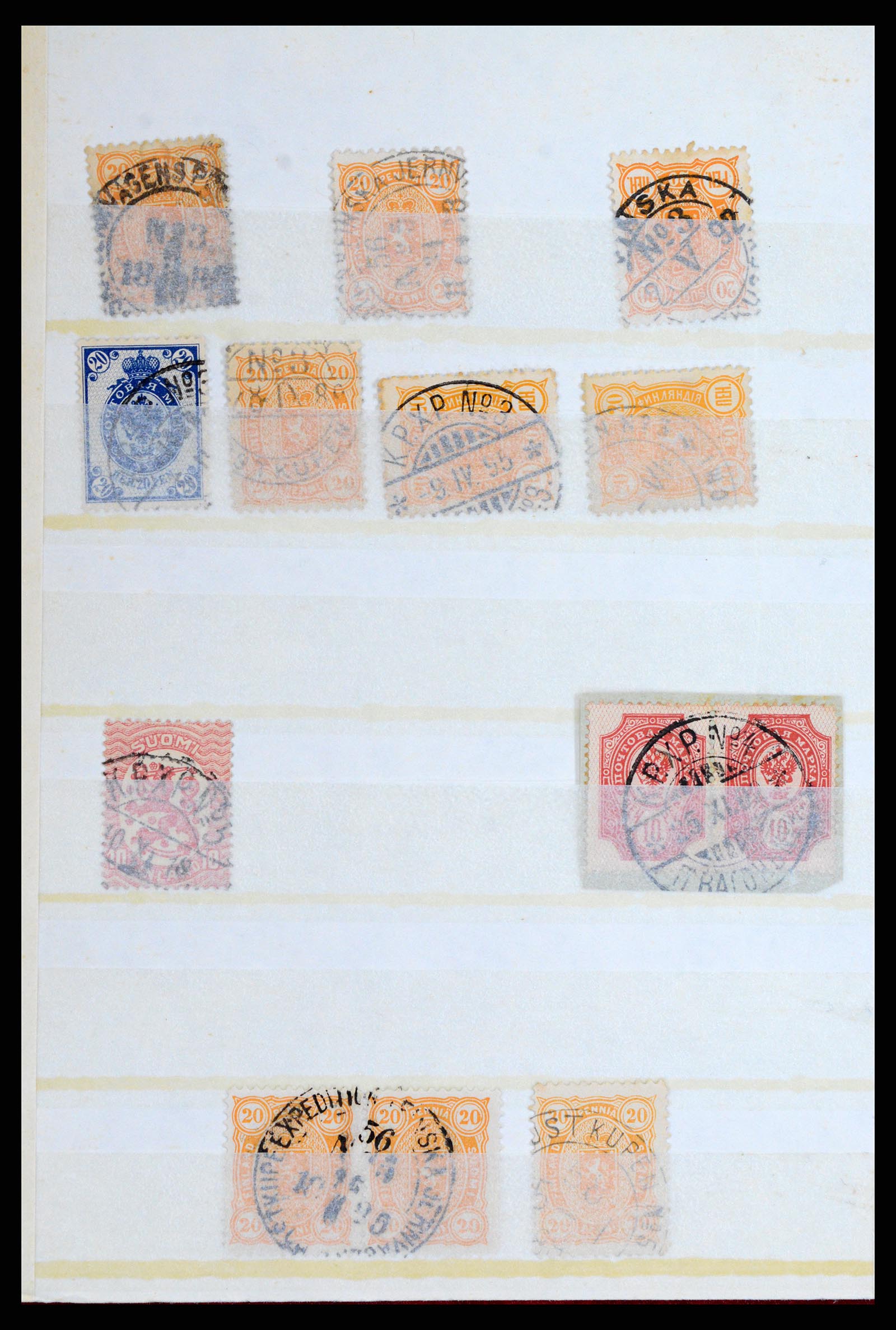 37766 175 - Stamp collection 37766 Finland railway cancellations 1870-1950.