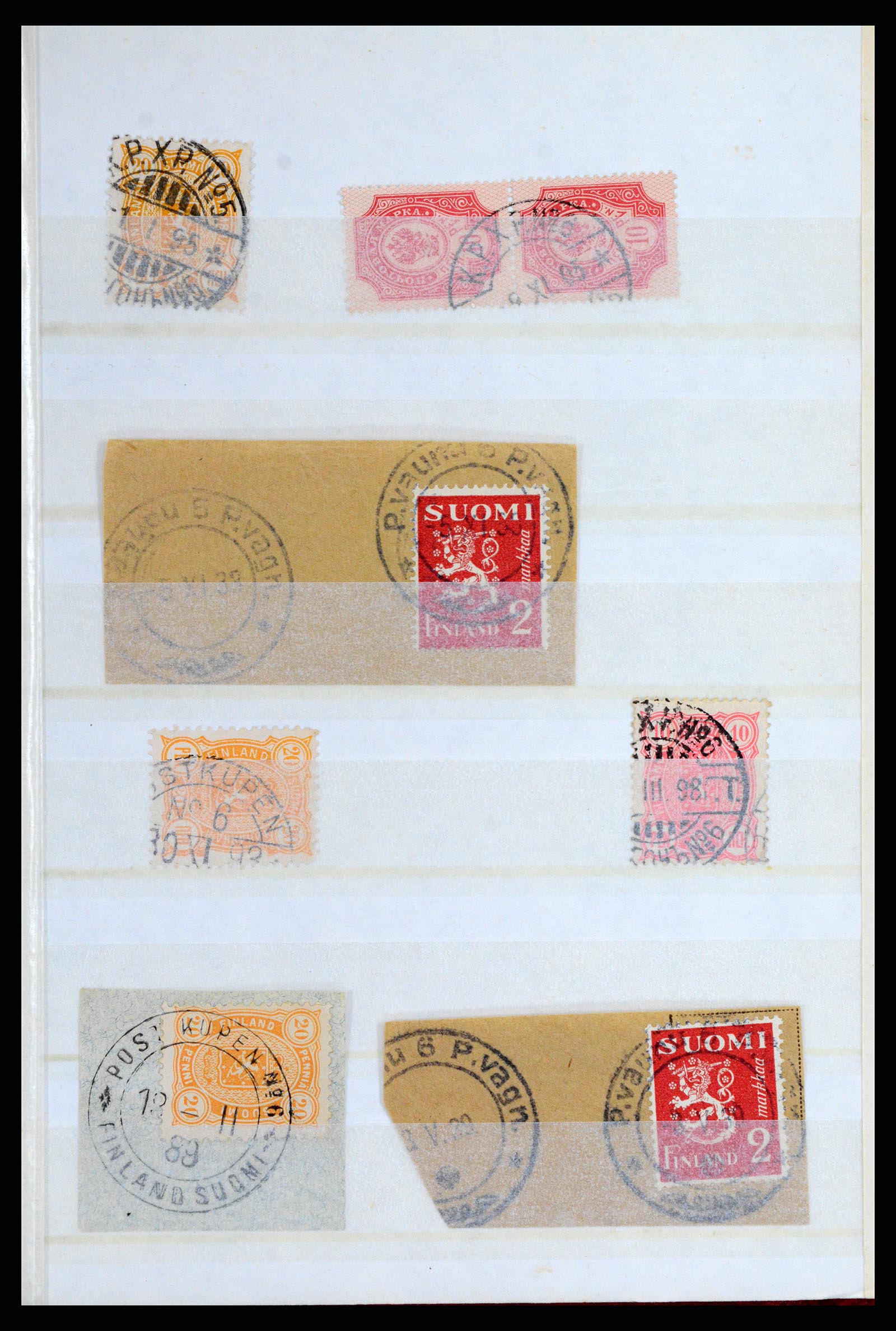 37766 176 - Stamp collection 37766 Finland railway cancellations 1870-1950.