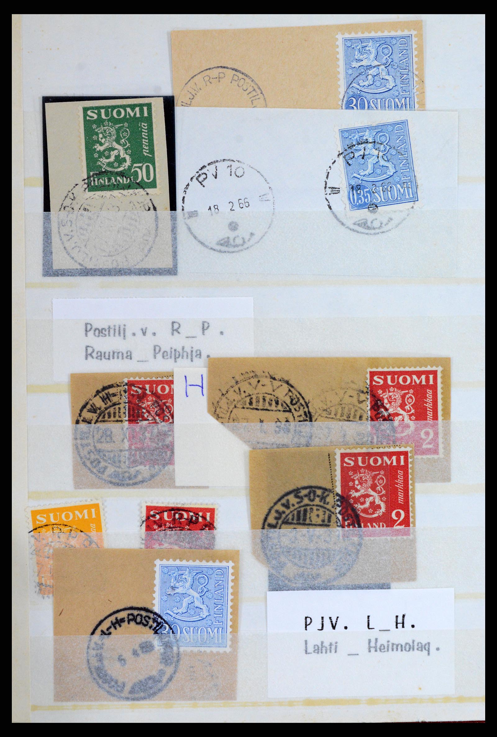 37766 179 - Stamp collection 37766 Finland railway cancellations 1870-1950.